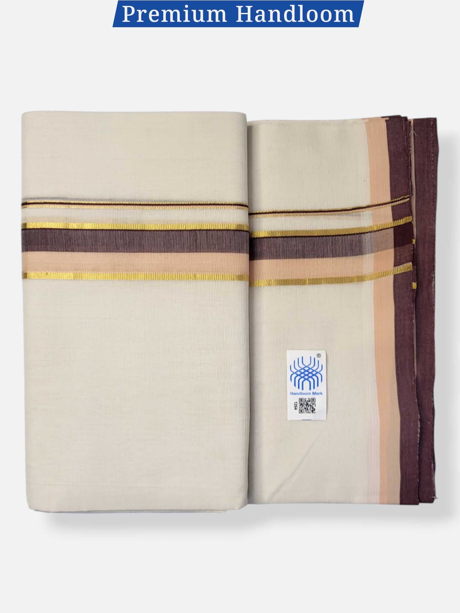 Kerala Premium Balaramapuram Handloom Dhoti/Mundu for Men