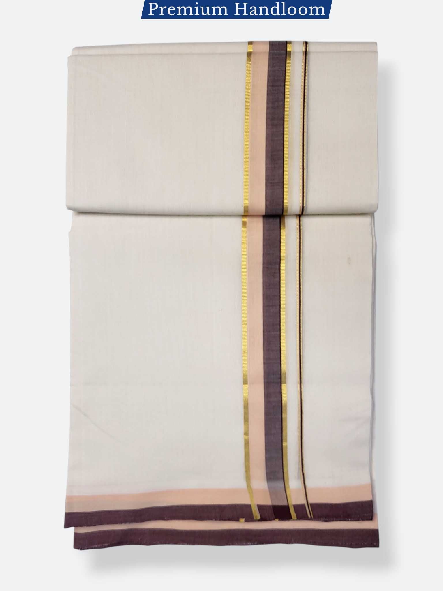 Kerala Premium Balaramapuram Handloom Dhoti/Mundu for Men