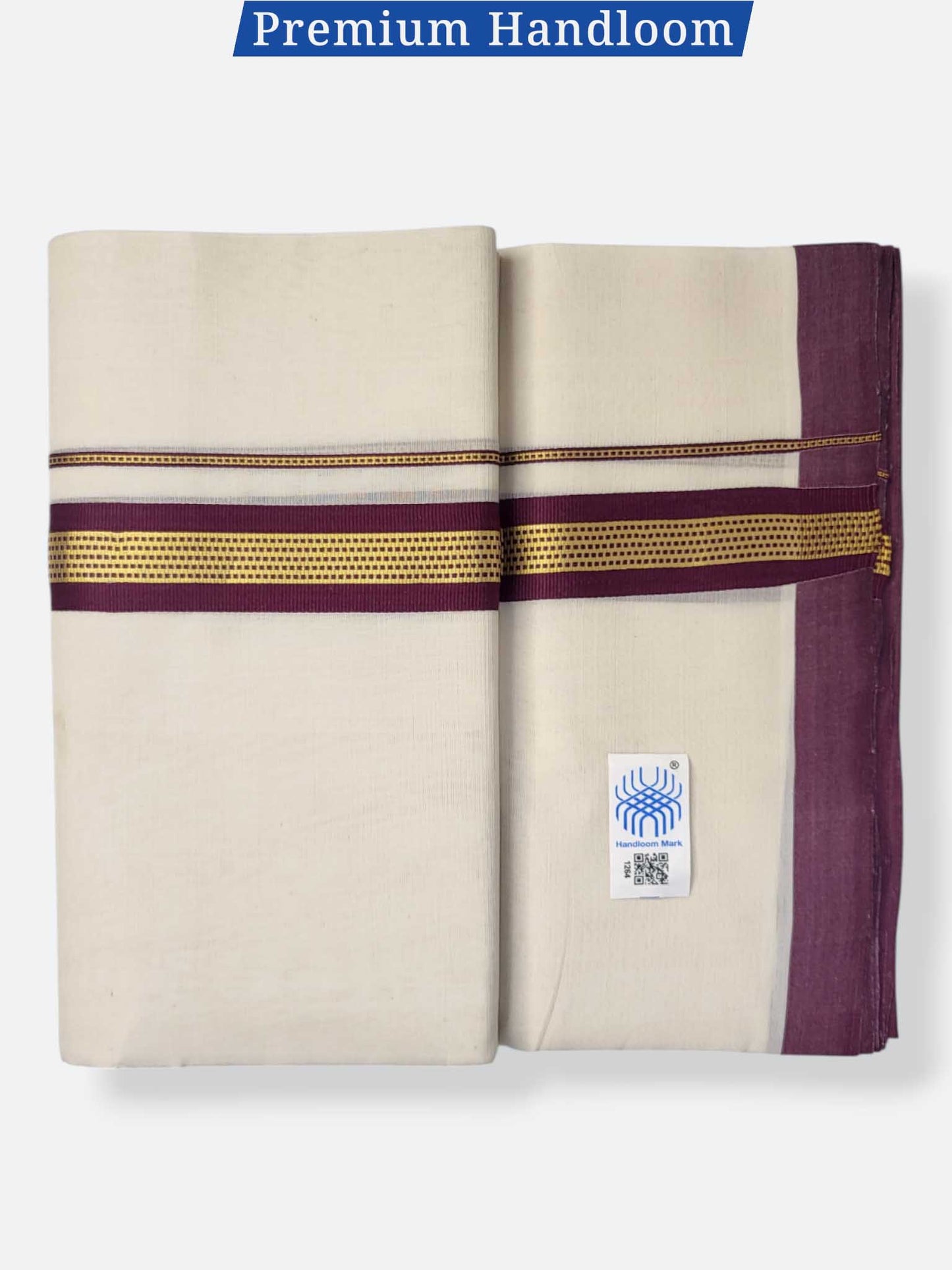 Kerala Premium Balaramapuram Handloom Dhoti/Mundu for Men