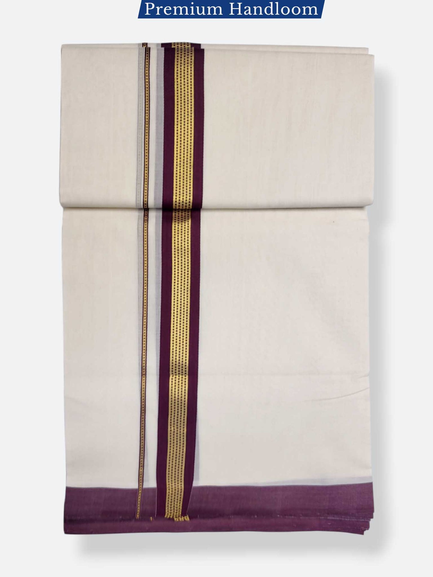 Kerala Premium Balaramapuram Handloom Dhoti/Mundu for Men