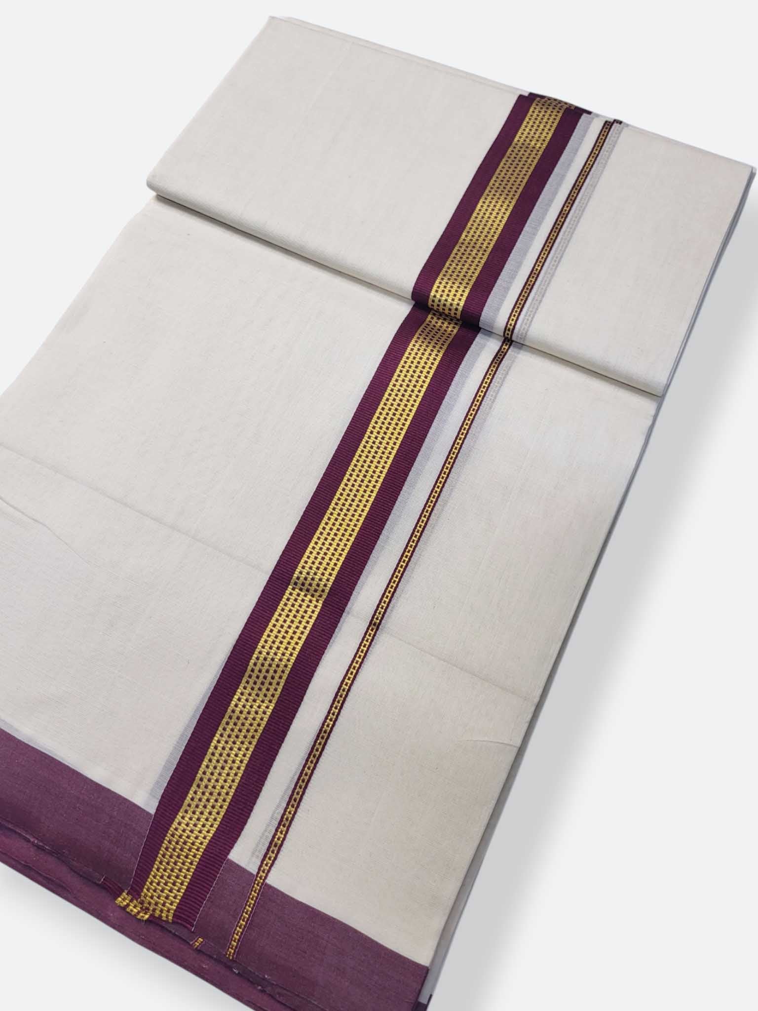Kerala Premium Balaramapuram Handloom Dhoti/Mundu for Men