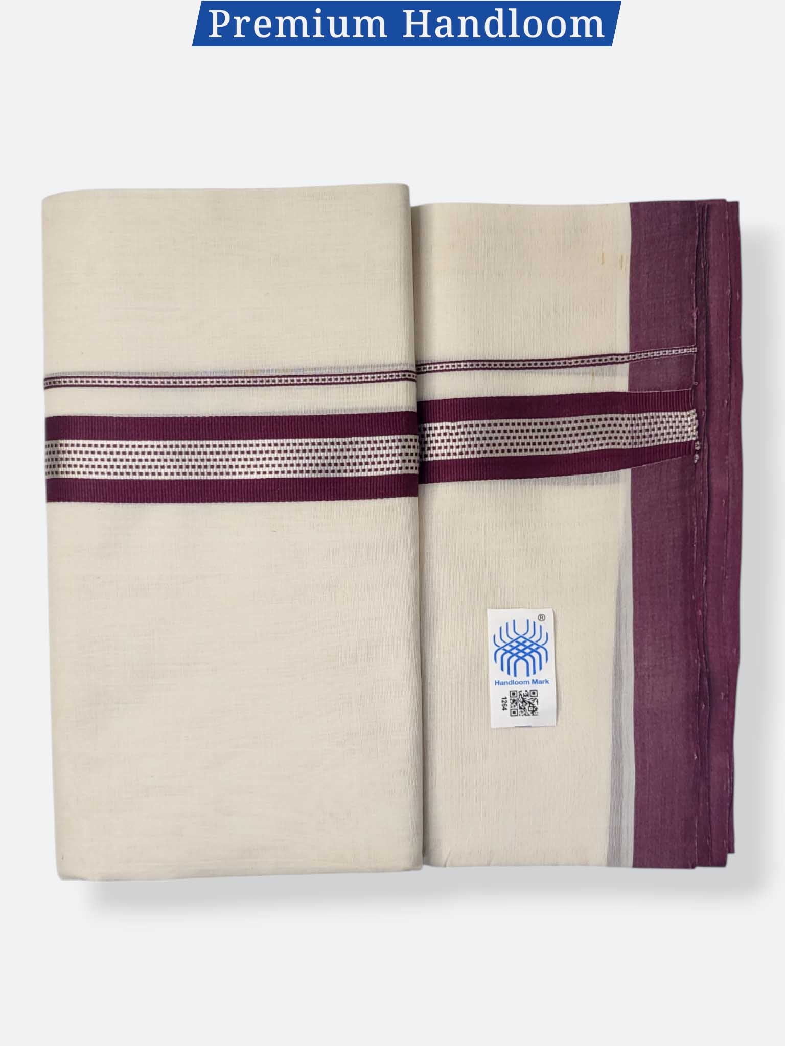 Kerala Premium Balaramapuram Handloom Dhoti/Mundu for Men
