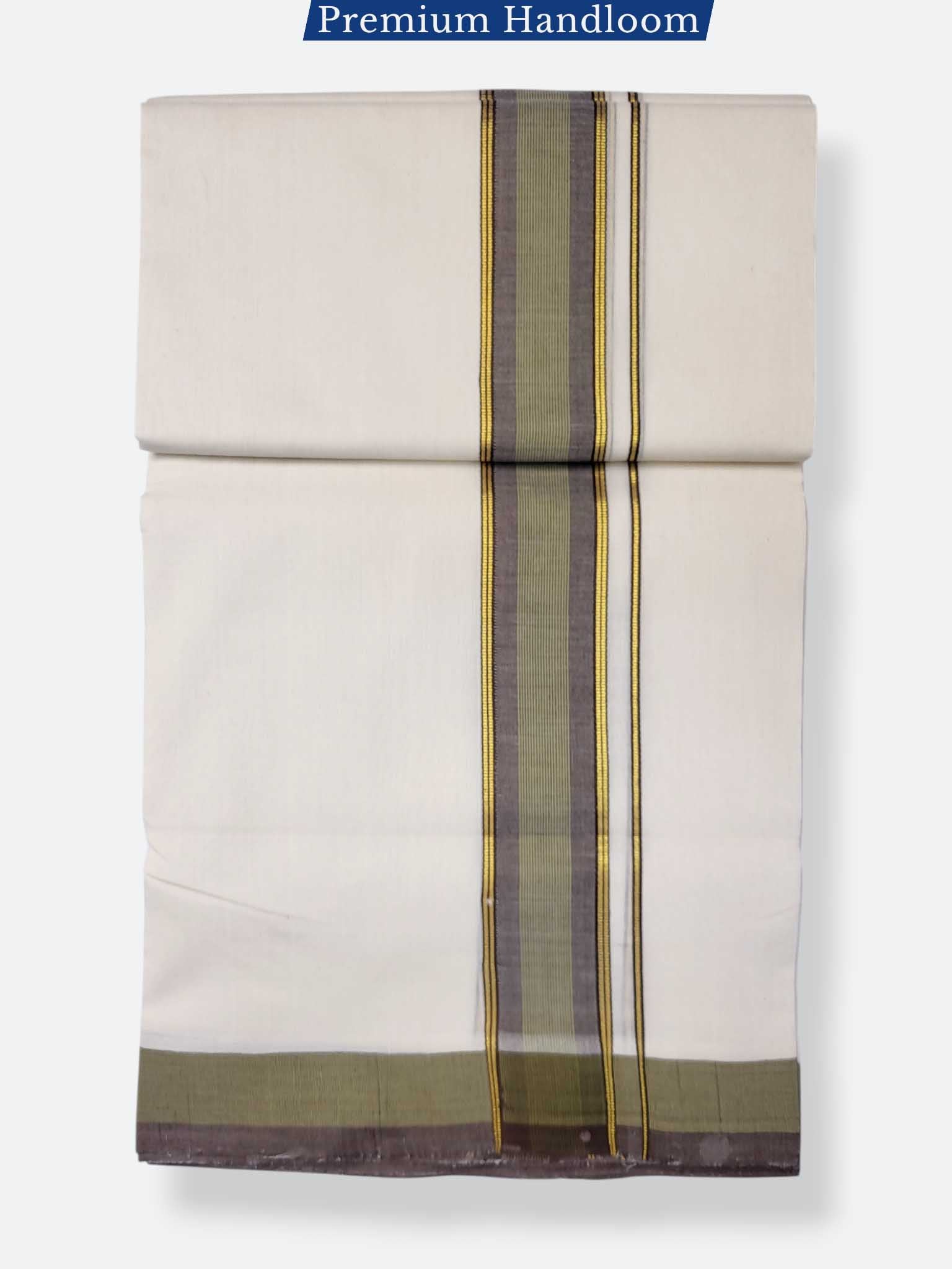 Kerala Premium Balaramapuram Handloom Dhoti/Mundu for Men