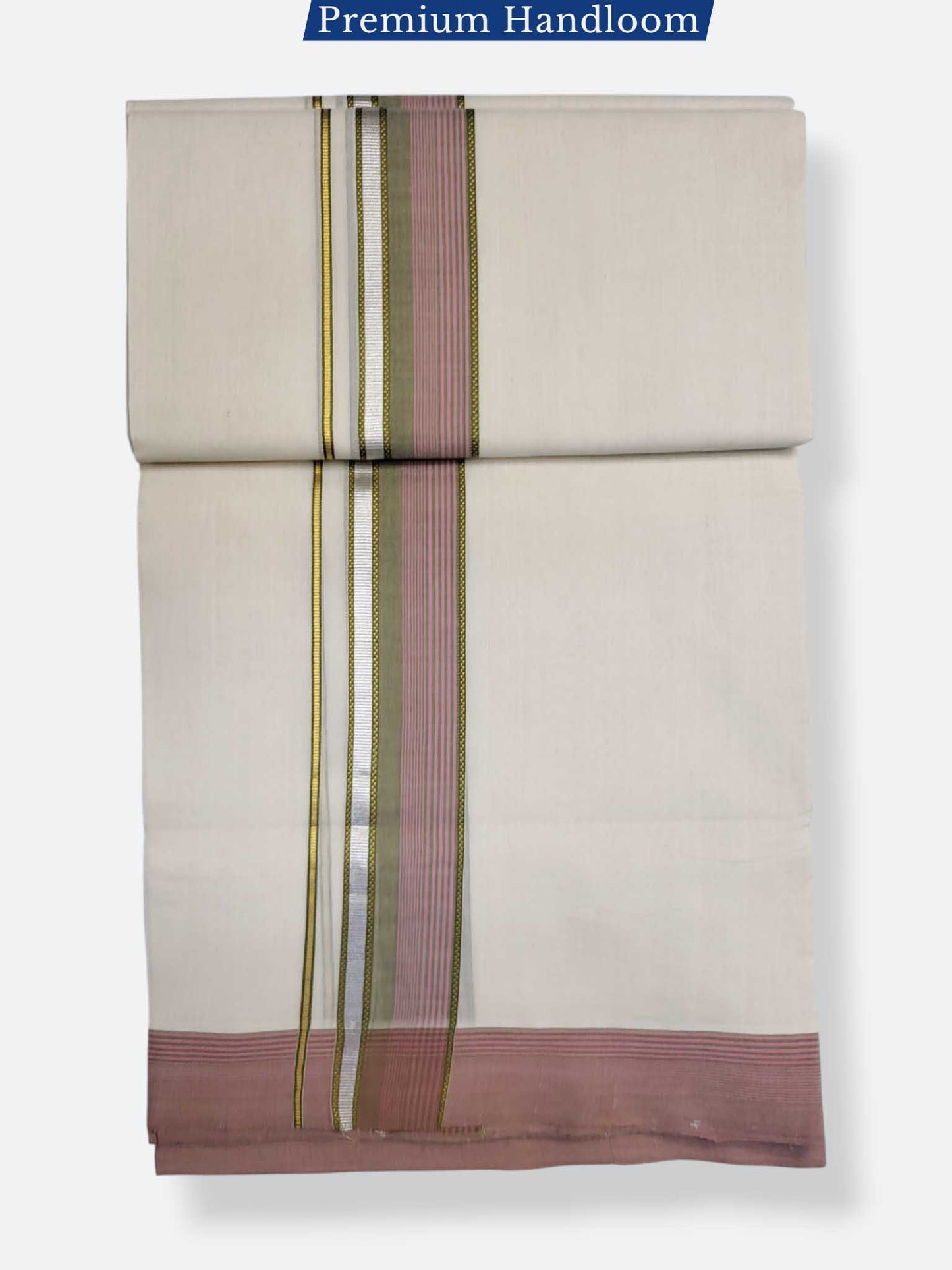 Kerala Premium Balaramapuram Handloom Dhoti/Mundu for Men