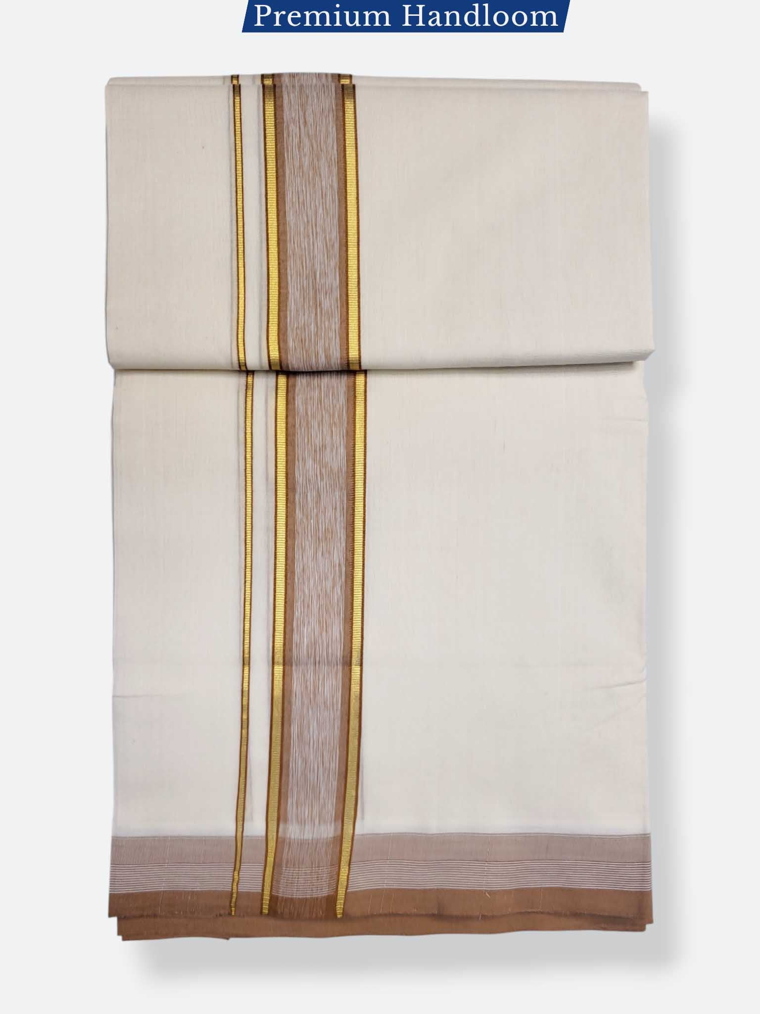 Kerala Premium Balaramapuram Handloom Dhoti/Mundu for Men
