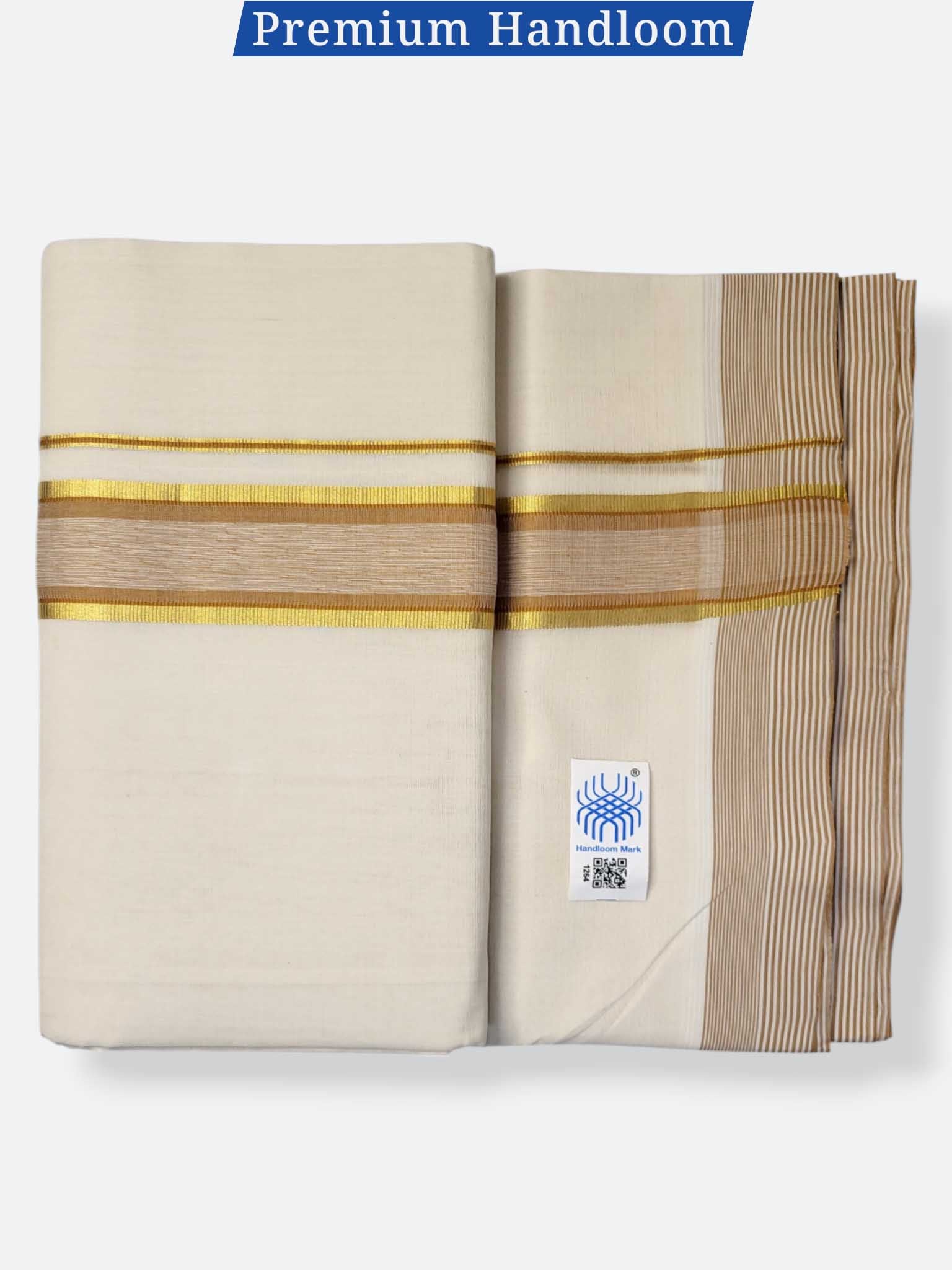 Kerala Premium Balaramapuram Handloom Dhoti/Mundu for Men