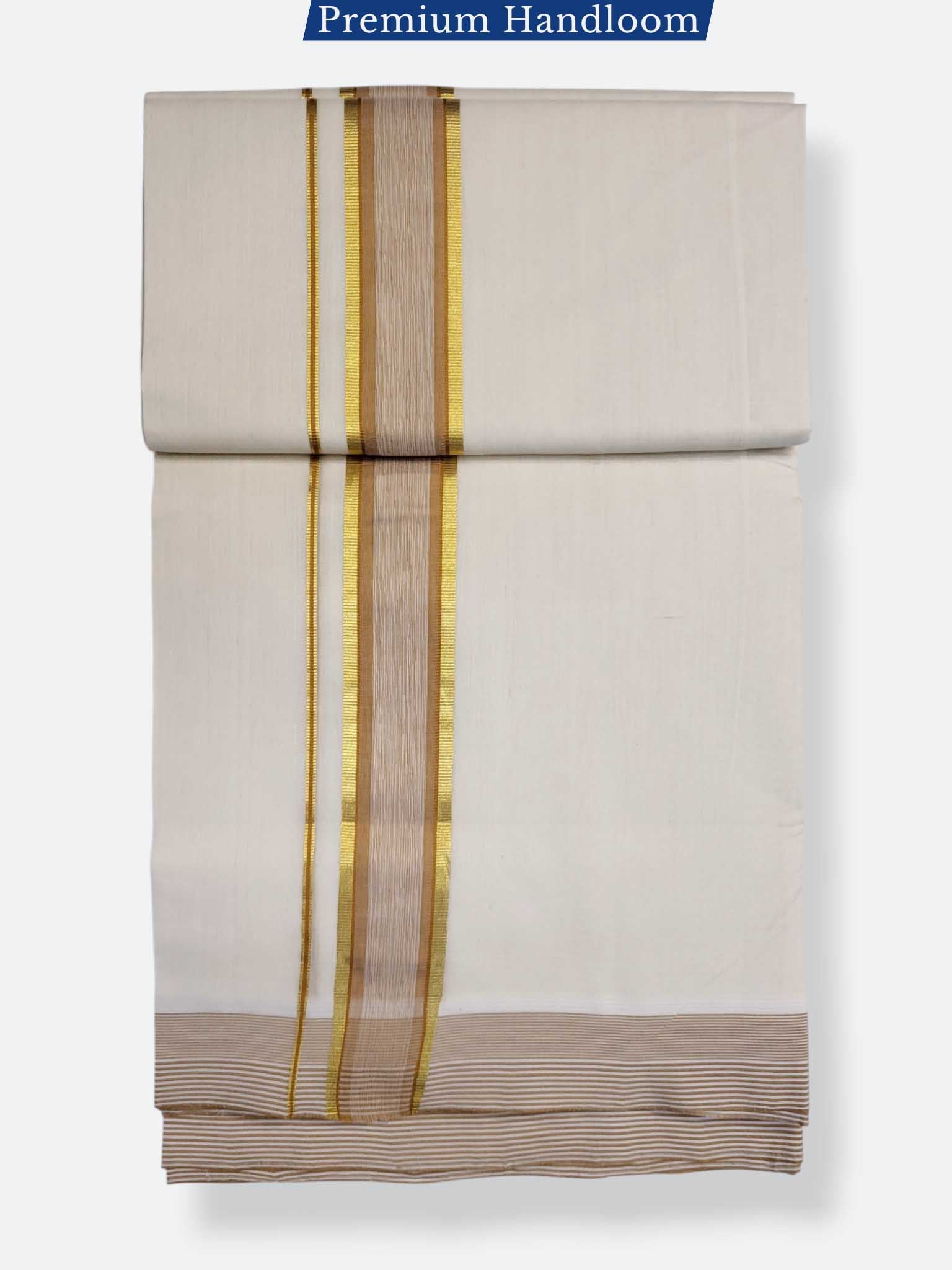 Kerala Premium Balaramapuram Handloom Dhoti/Mundu for Men