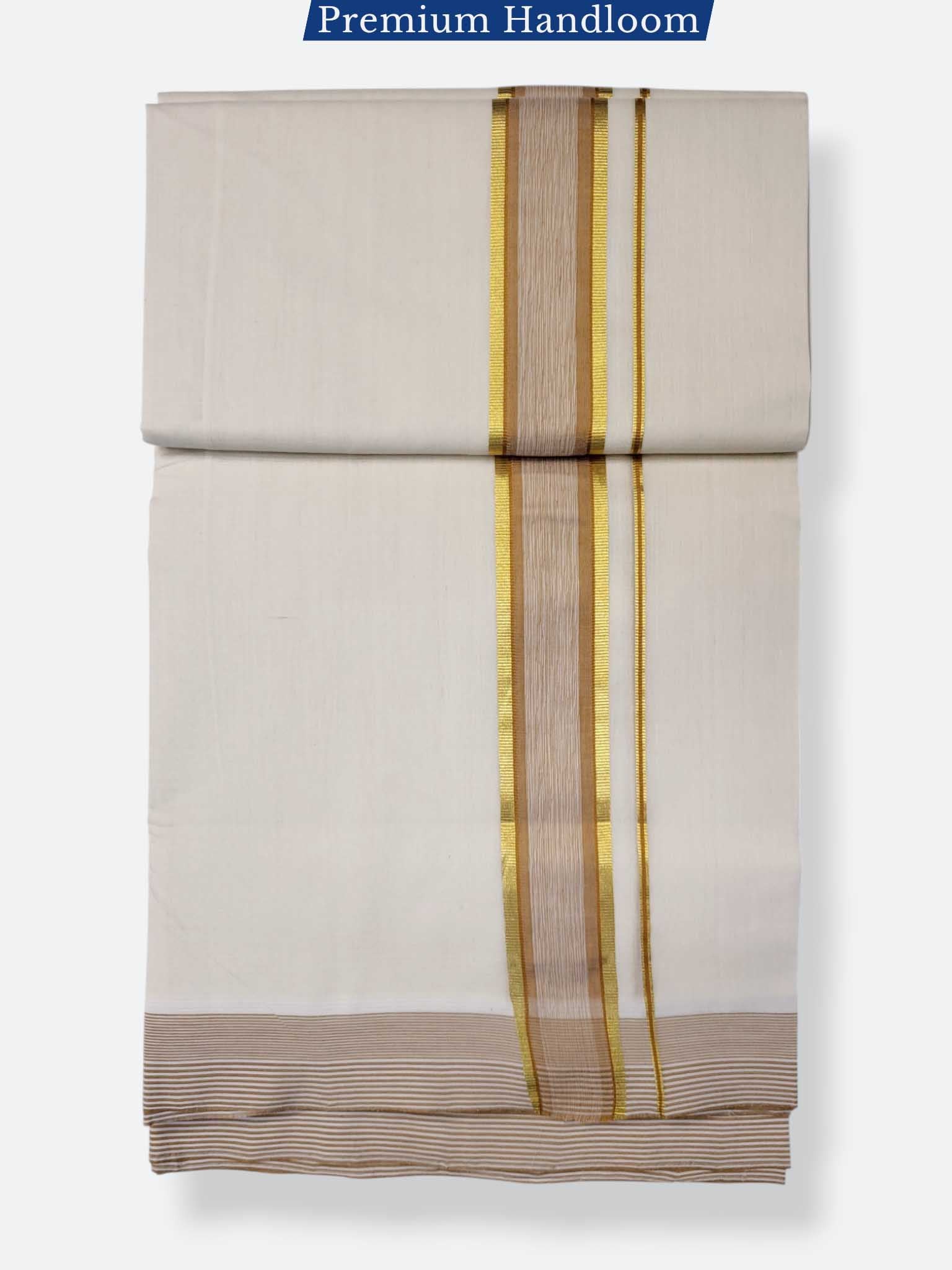 Kerala Premium Balaramapuram Handloom Dhoti/Mundu for Men
