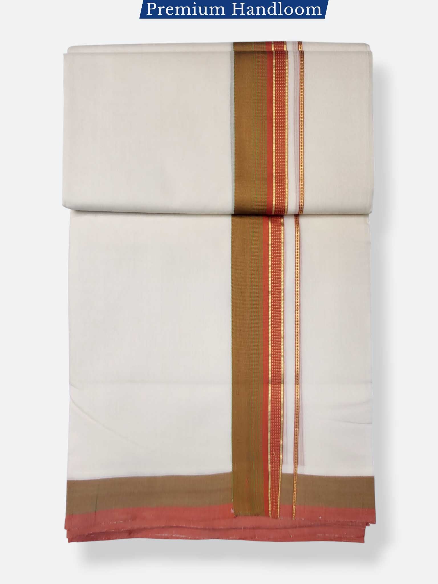 Kerala Premium Balaramapuram Handloom Dhoti/Mundu for Men