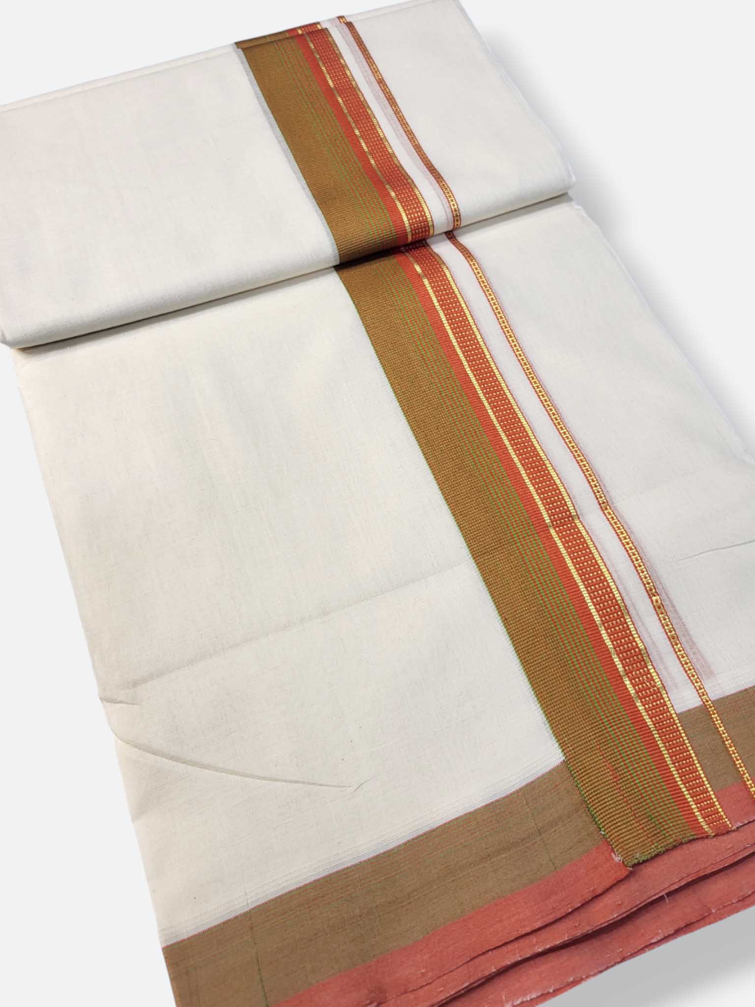 Kerala Premium Balaramapuram Handloom Dhoti/Mundu for Men