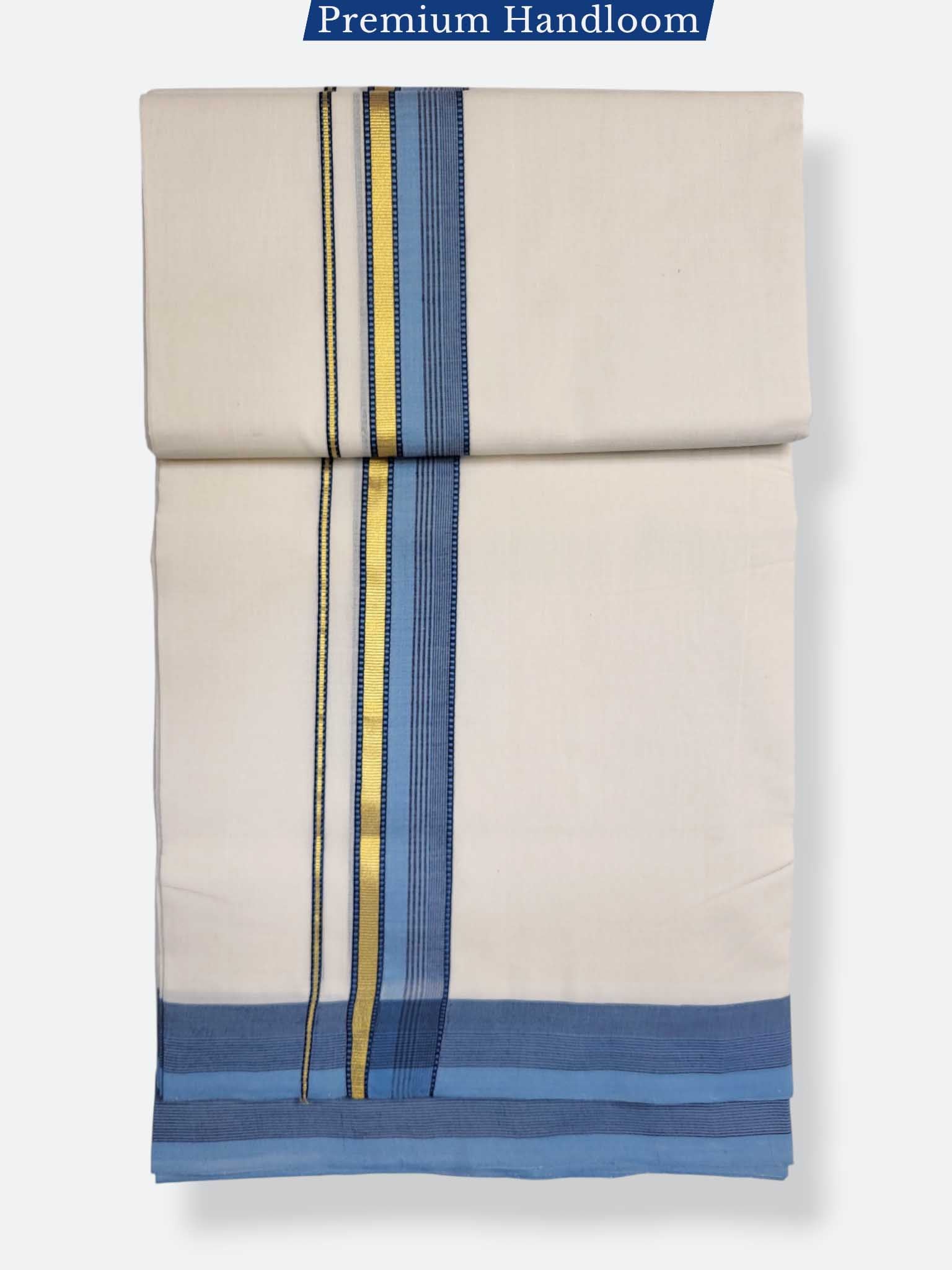 Kerala Premium Balaramapuram Handloom Dhoti/Mundu for Men