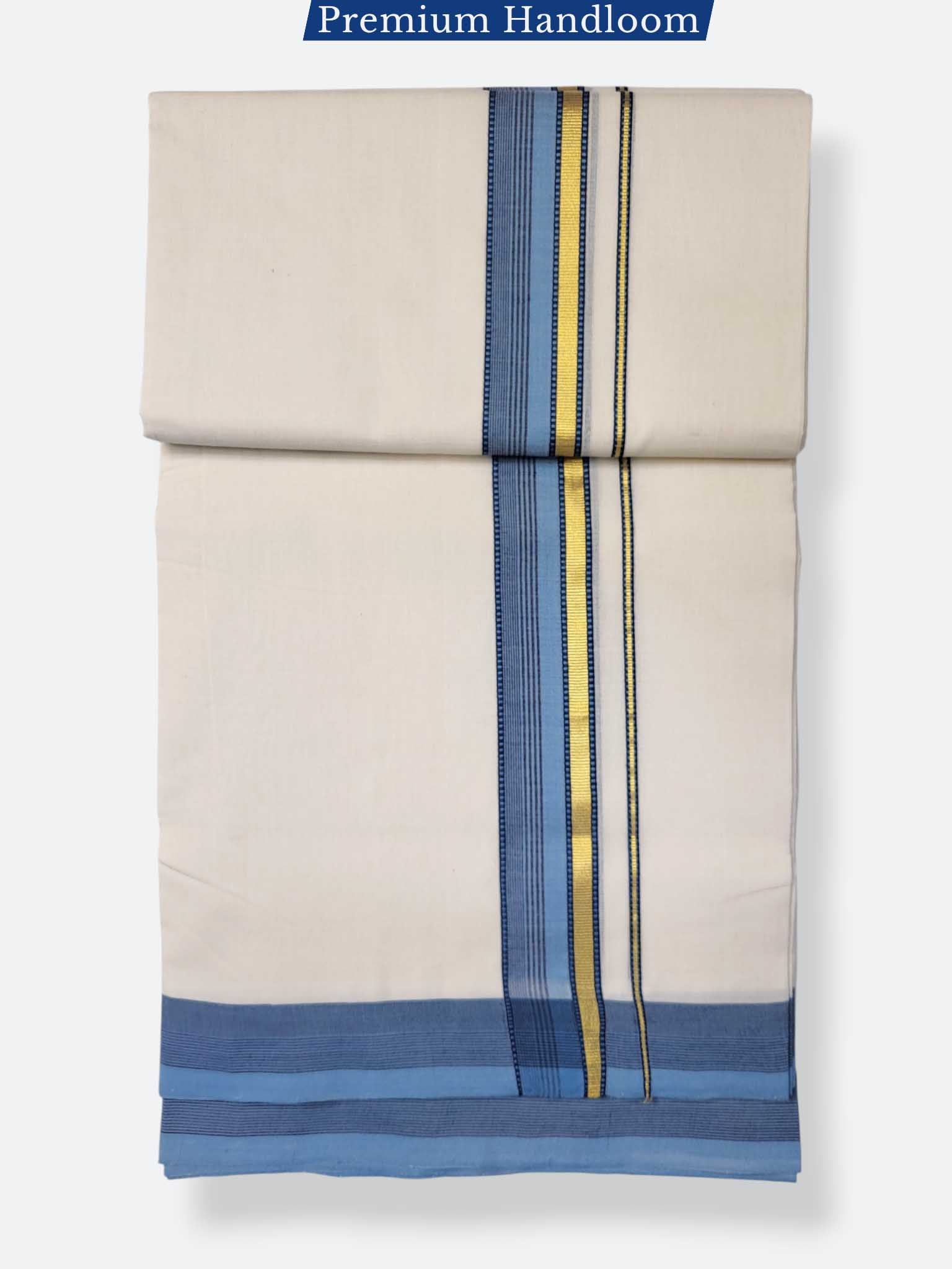 Kerala Premium Balaramapuram Handloom Dhoti/Mundu for Men