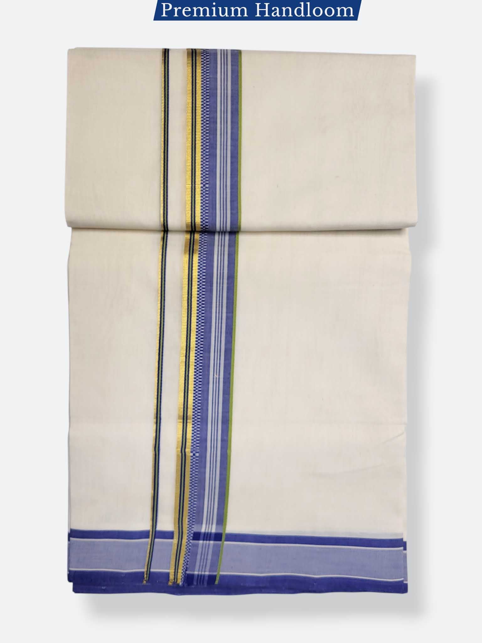 Kerala Premium Balaramapuram Handloom Dhoti/Mundu for Men