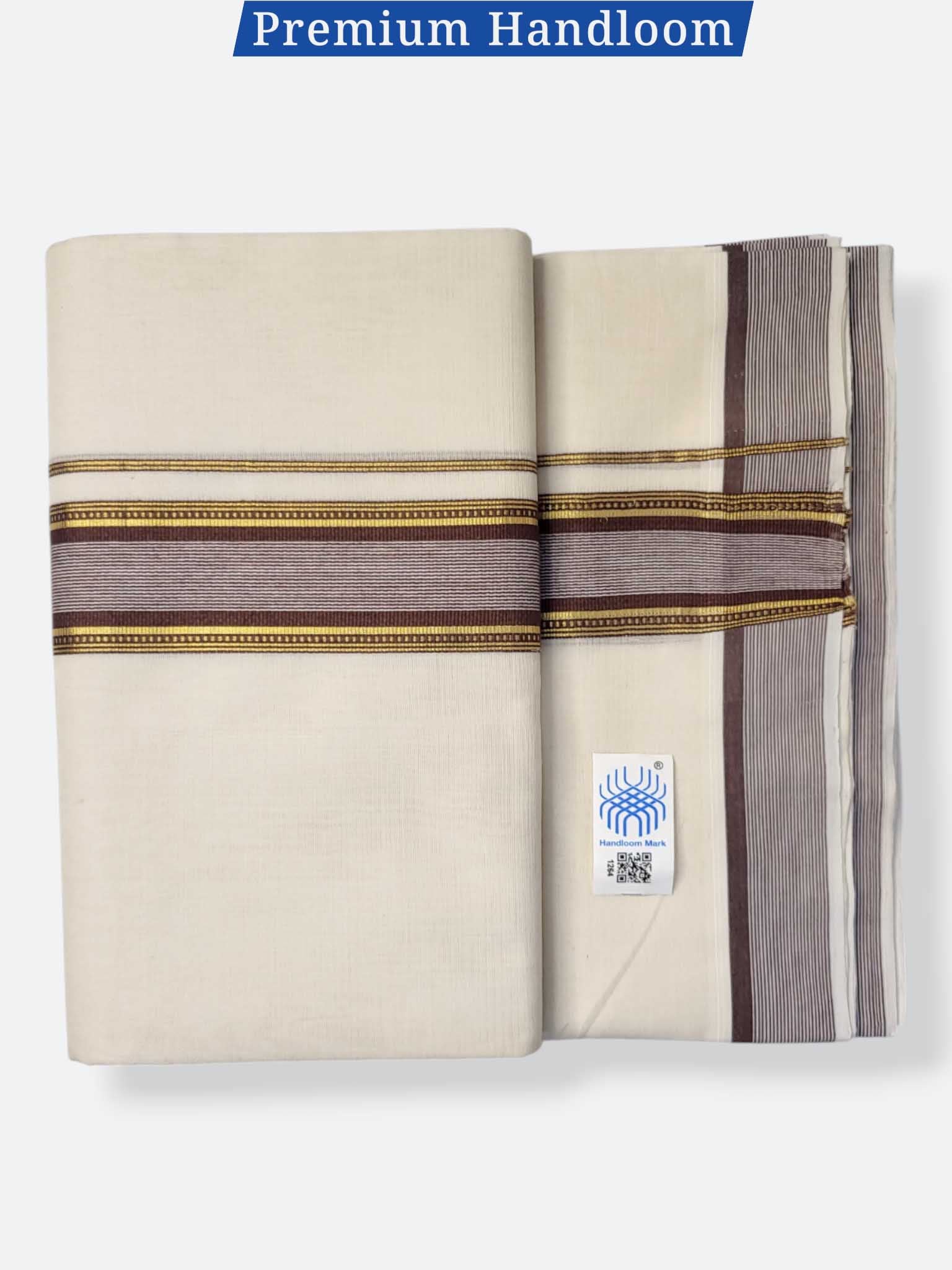 Kerala Premium Balaramapuram Handloom Dhoti/Mundu for Men