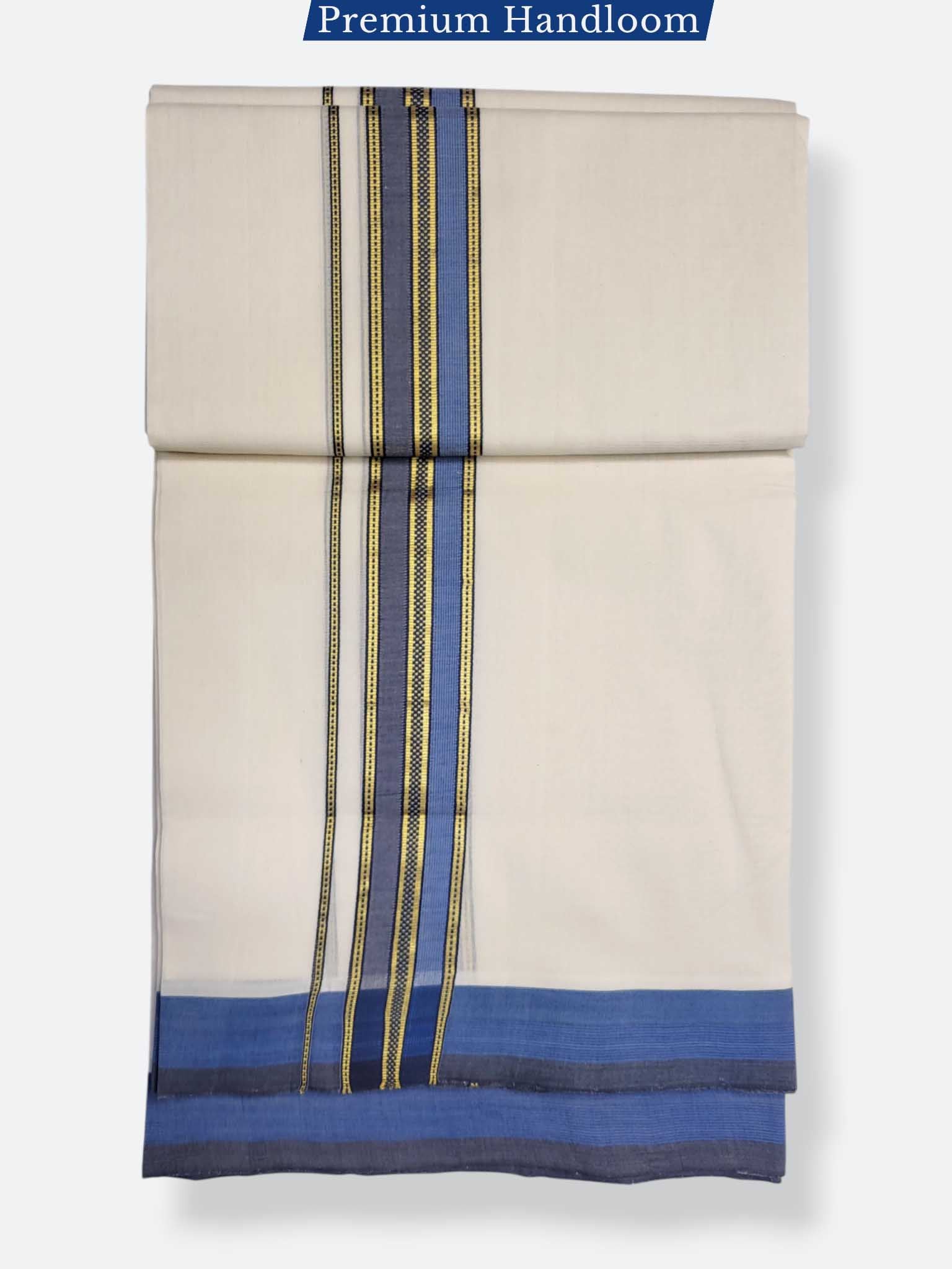 Kerala Premium Balaramapuram Handloom Dhoti/Mundu for Men