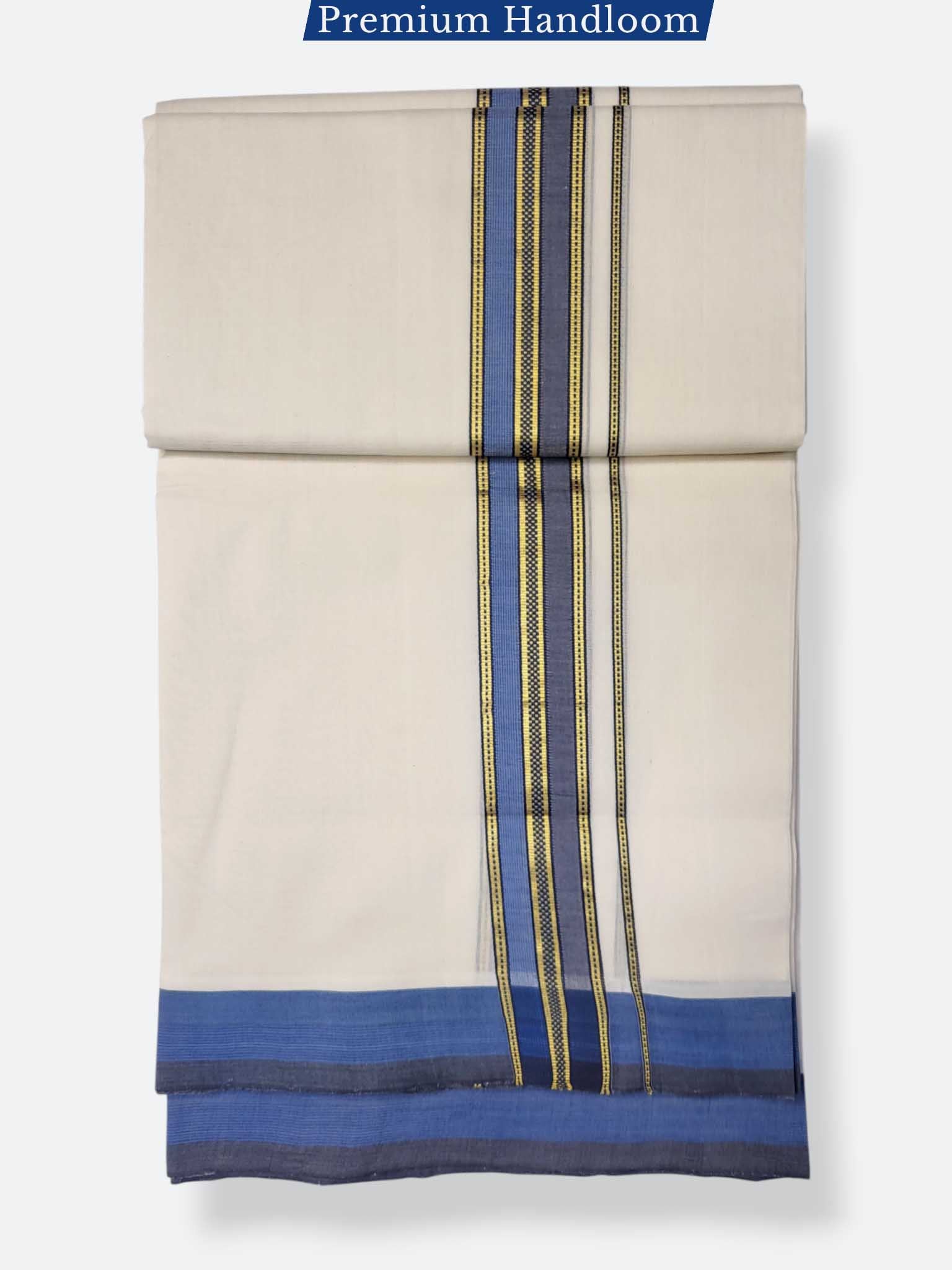 Kerala Premium Balaramapuram Handloom Dhoti/Mundu for Men
