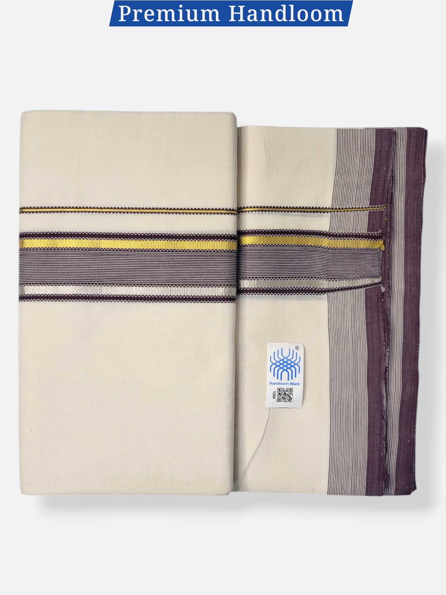 Kerala Premium Balaramapuram Handloom Dhoti/Mundu for Men