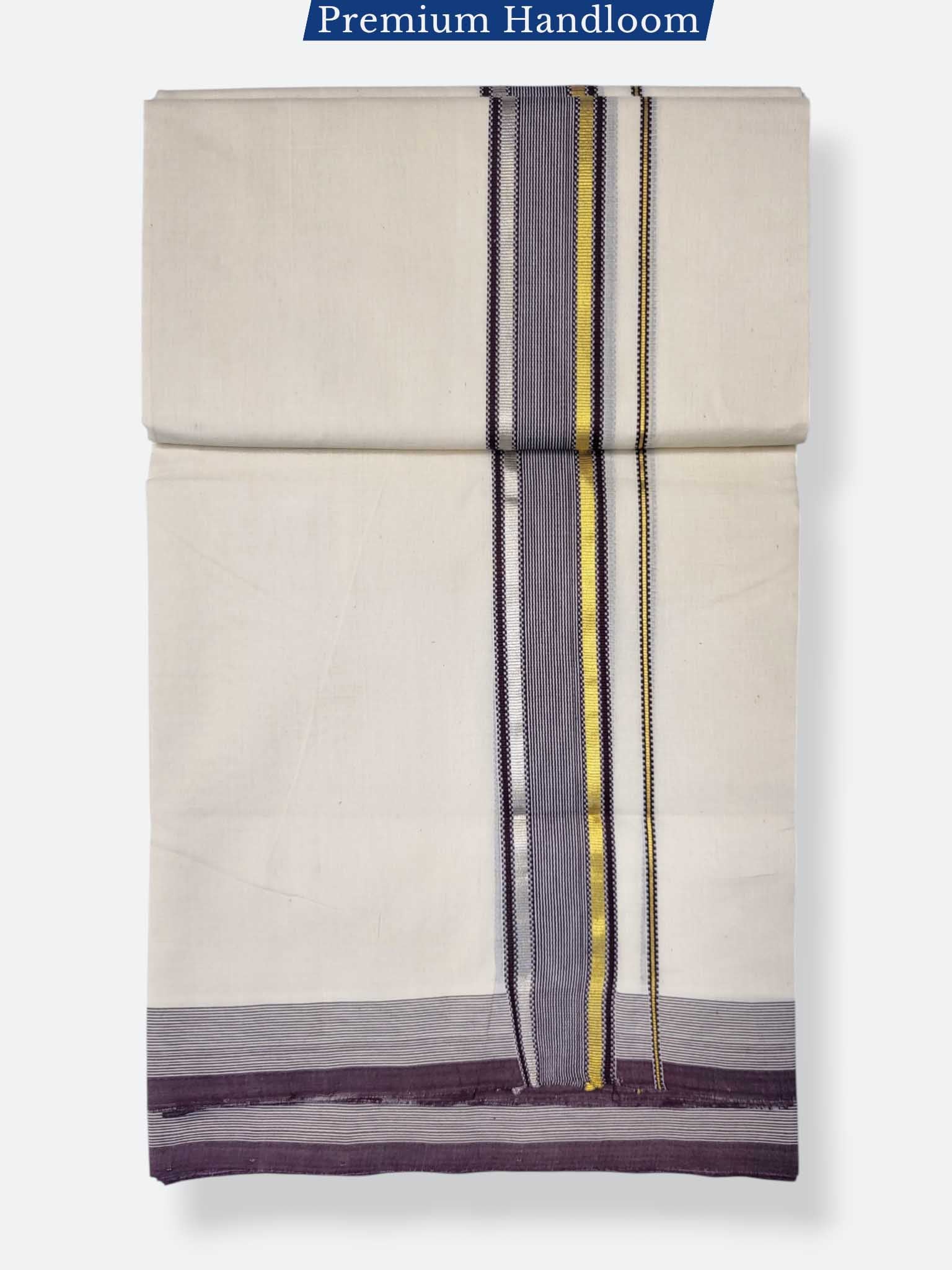 Kerala Premium Balaramapuram Handloom Dhoti/Mundu for Men
