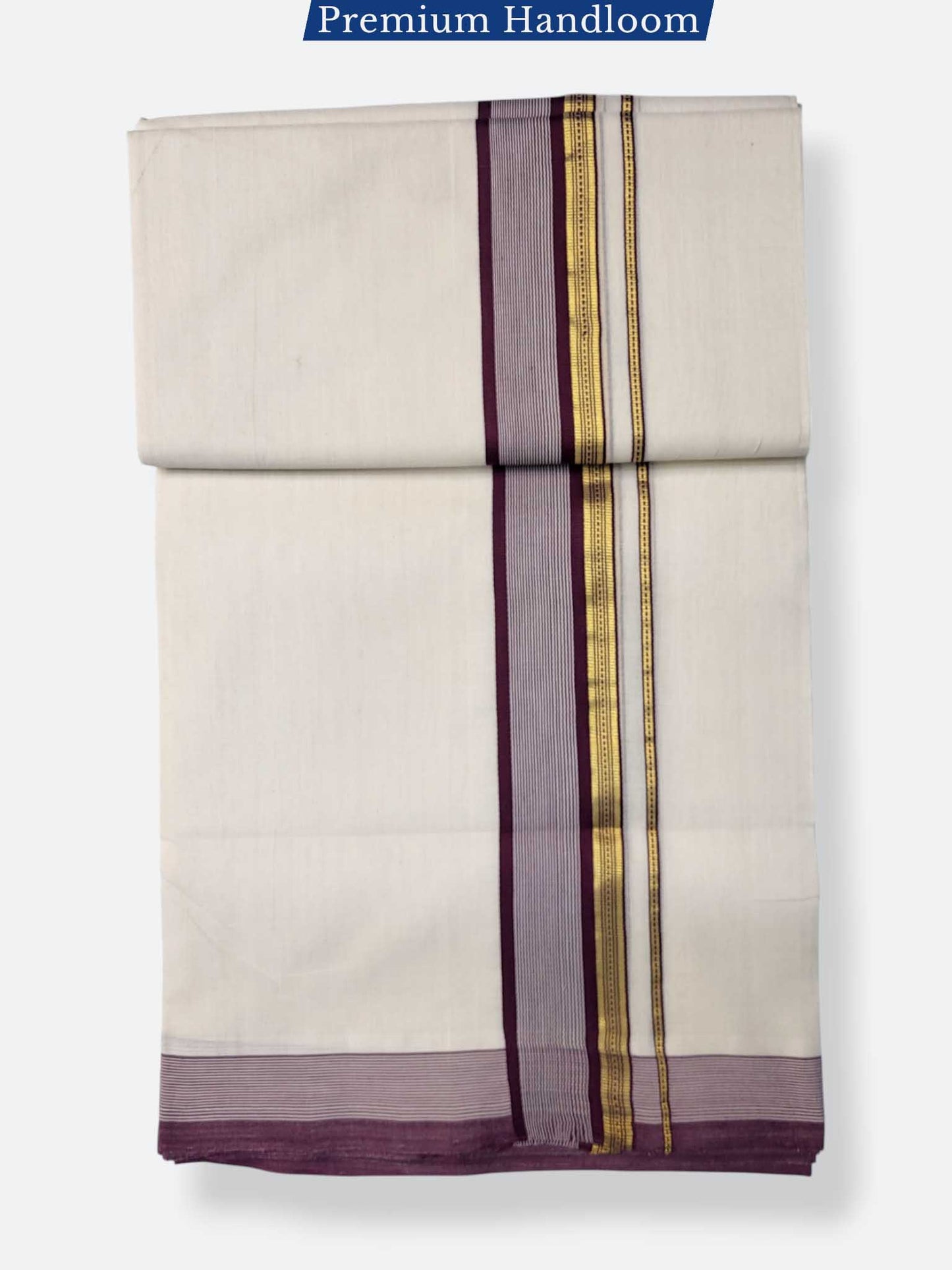 Kerala Premium Balaramapuram Handloom Dhoti/Mundu for Men
