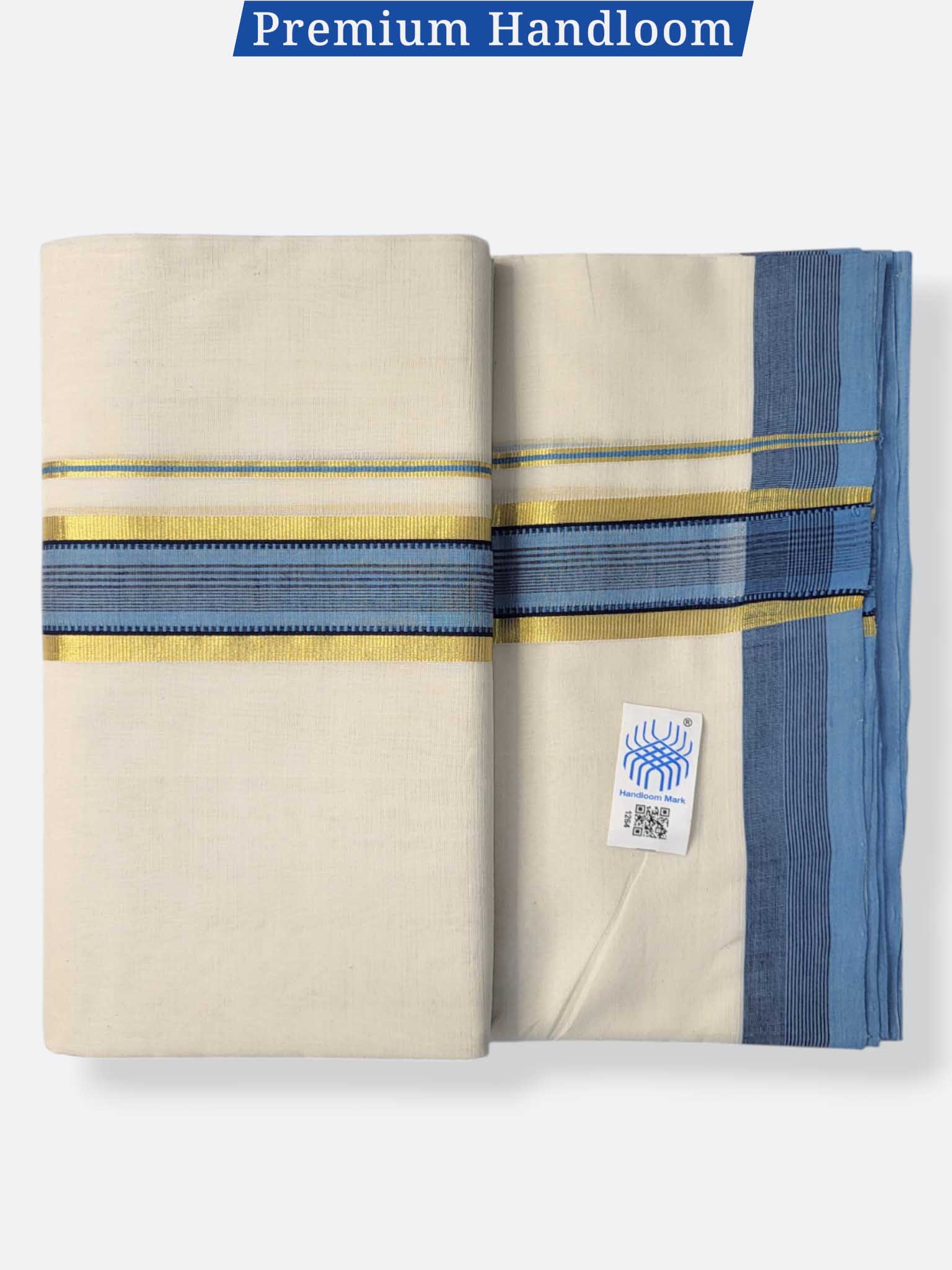 Kerala Premium Balaramapuram Handloom Dhoti/Mundu for Men