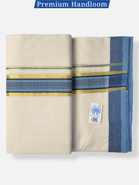Kerala Premium Balaramapuram Handloom Dhoti/Mundu for Men