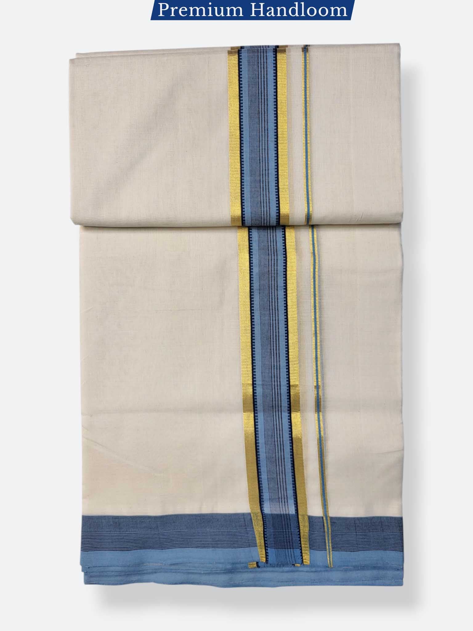 Kerala Premium Balaramapuram Handloom Dhoti/Mundu for Men
