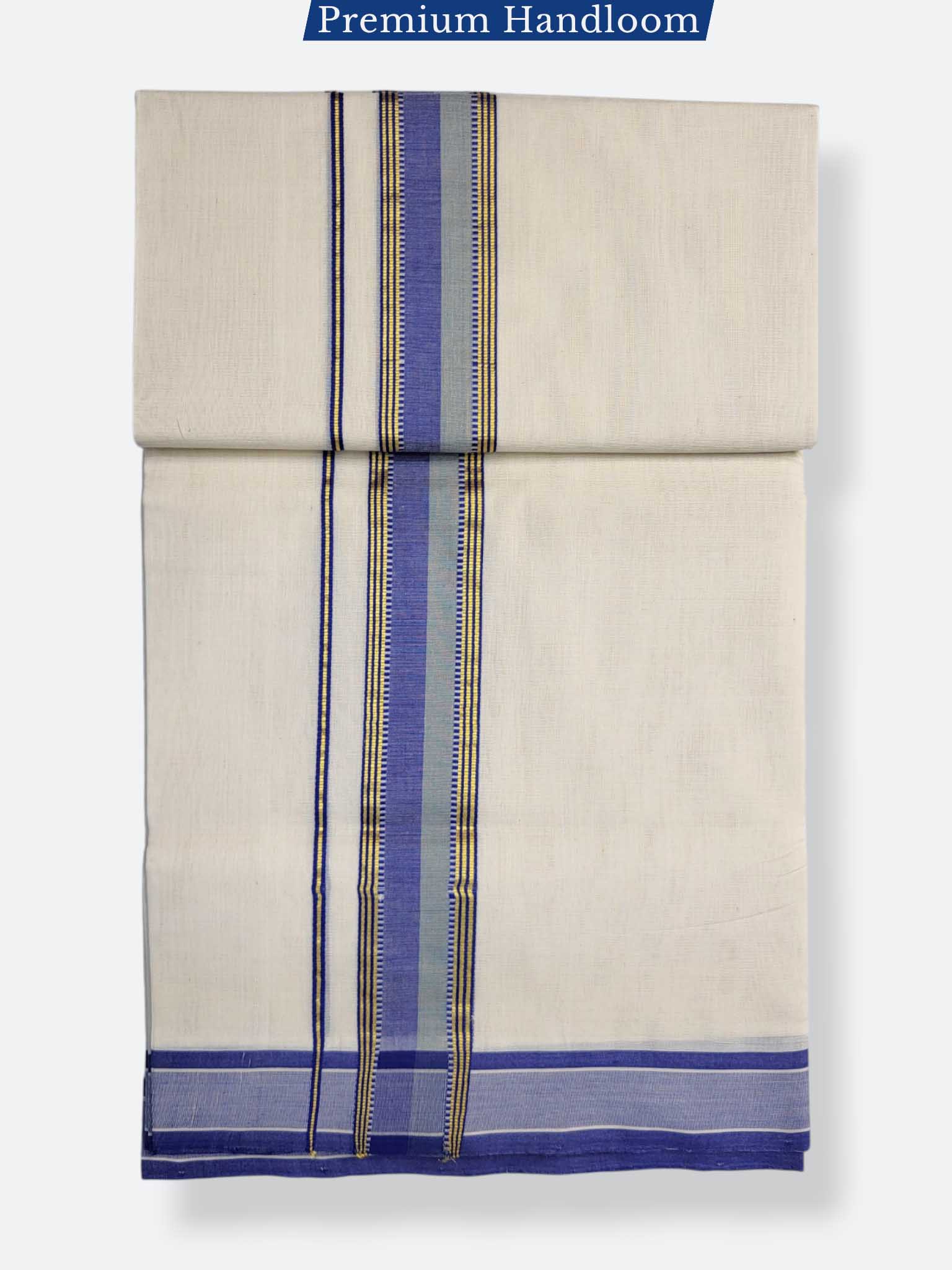 Kerala Premium Balaramapuram Handloom Dhoti/Mundu for Men