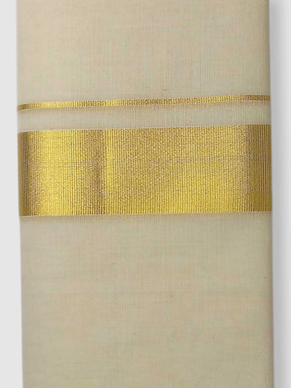 Original Balaramapuram Handloom Kasavu Mundu for Men