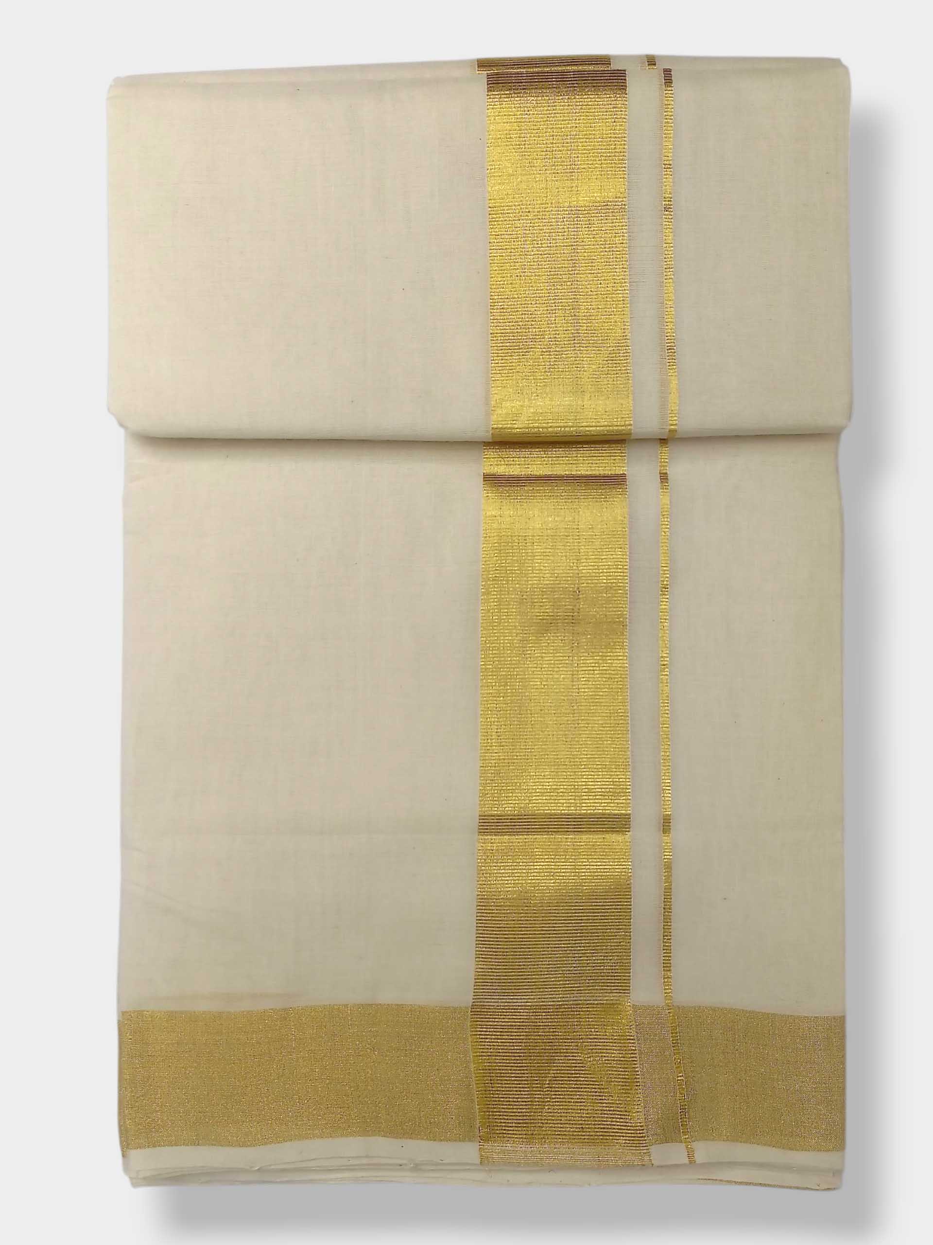 Original Balaramapuram Handloom Kasavu Mundu for Men