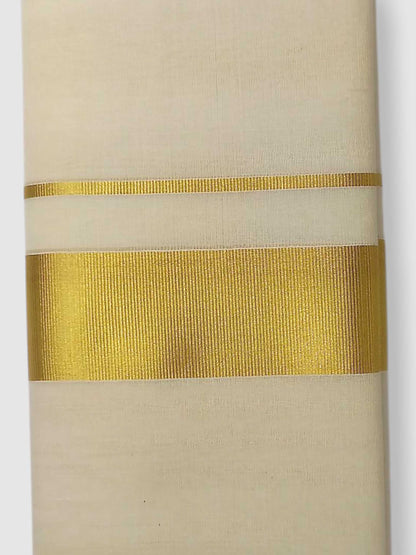 Original Balaramapuram Handloom Kasavu Mundu for Men