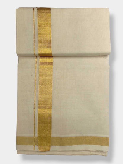 Original Balaramapuram Handloom Kasavu Mundu for Men