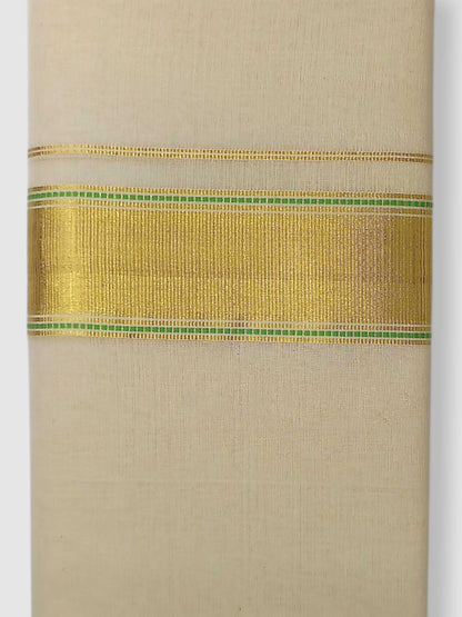 Original Balaramapuram Handloom Kasavu Mundu for Men