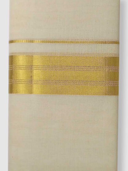 Original Balaramapuram Handloom Kasavu Mundu for Men