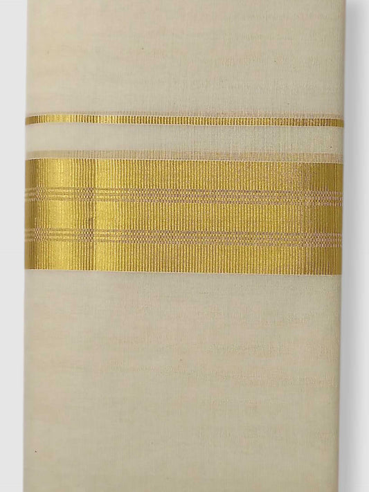 Original Balaramapuram Handloom Kasavu Mundu for Men
