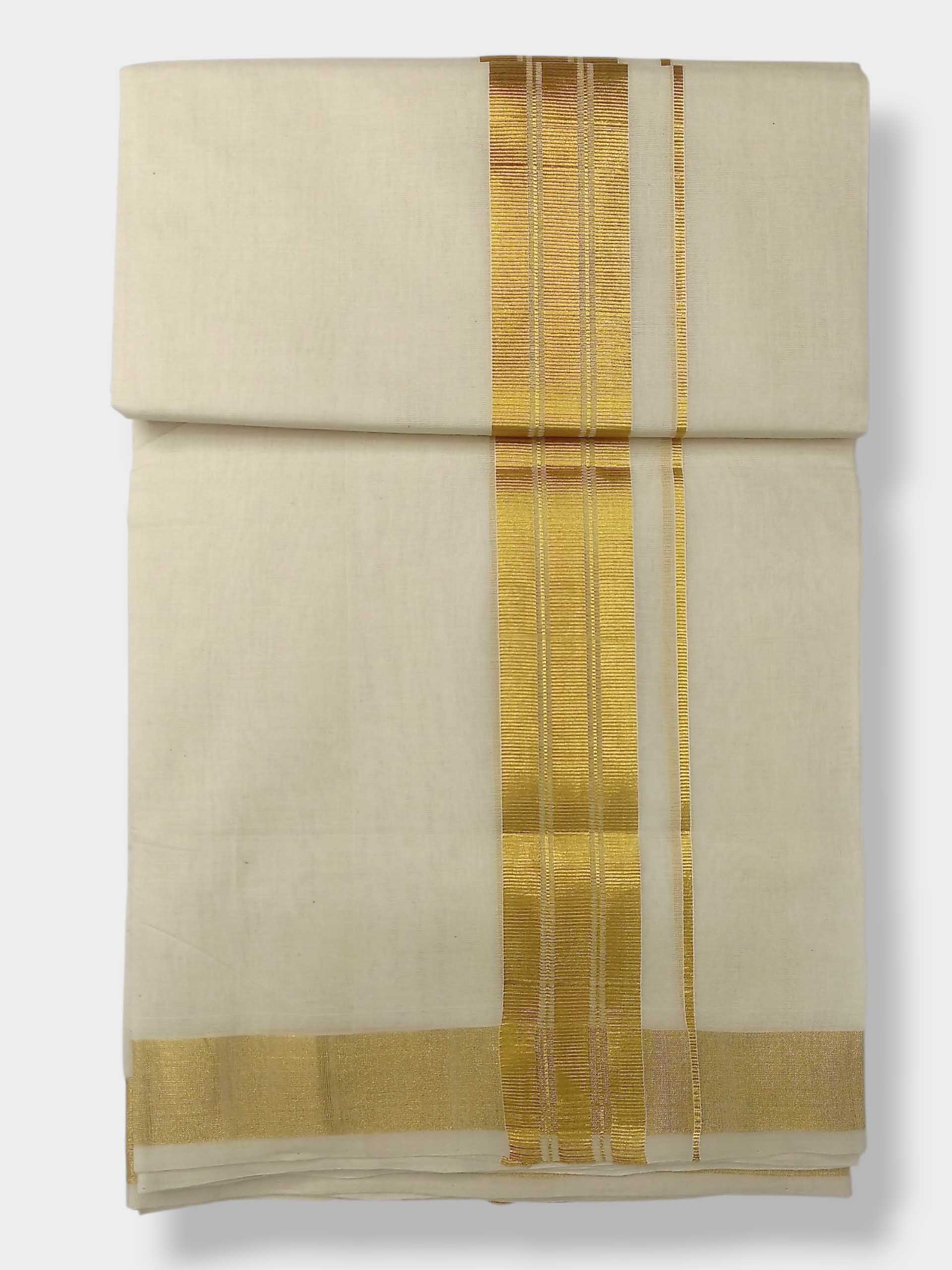 Original Balaramapuram Handloom Kasavu Mundu for Men