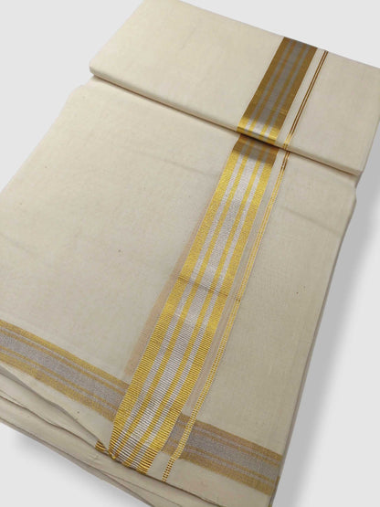 Original Balaramapuram Handloom Kasavu Mundu for Men