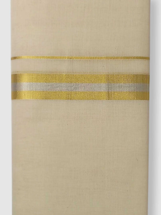 Original Balaramapuram Handloom Kasavu Mundu for Men