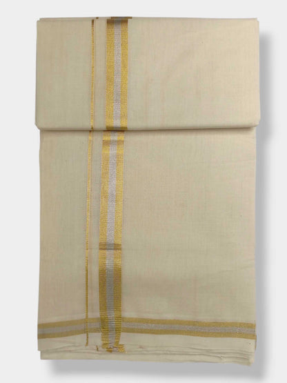 Original Balaramapuram Handloom Kasavu Mundu for Men