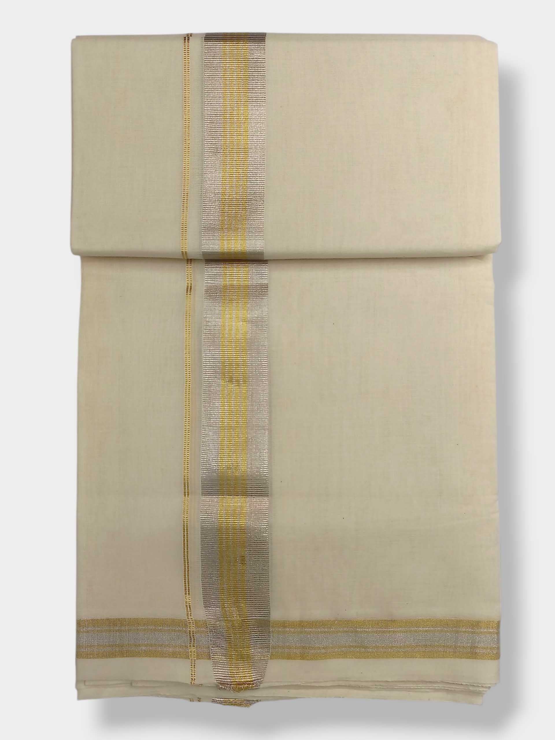 Original Balaramapuram Handloom Kasavu Mundu for Men