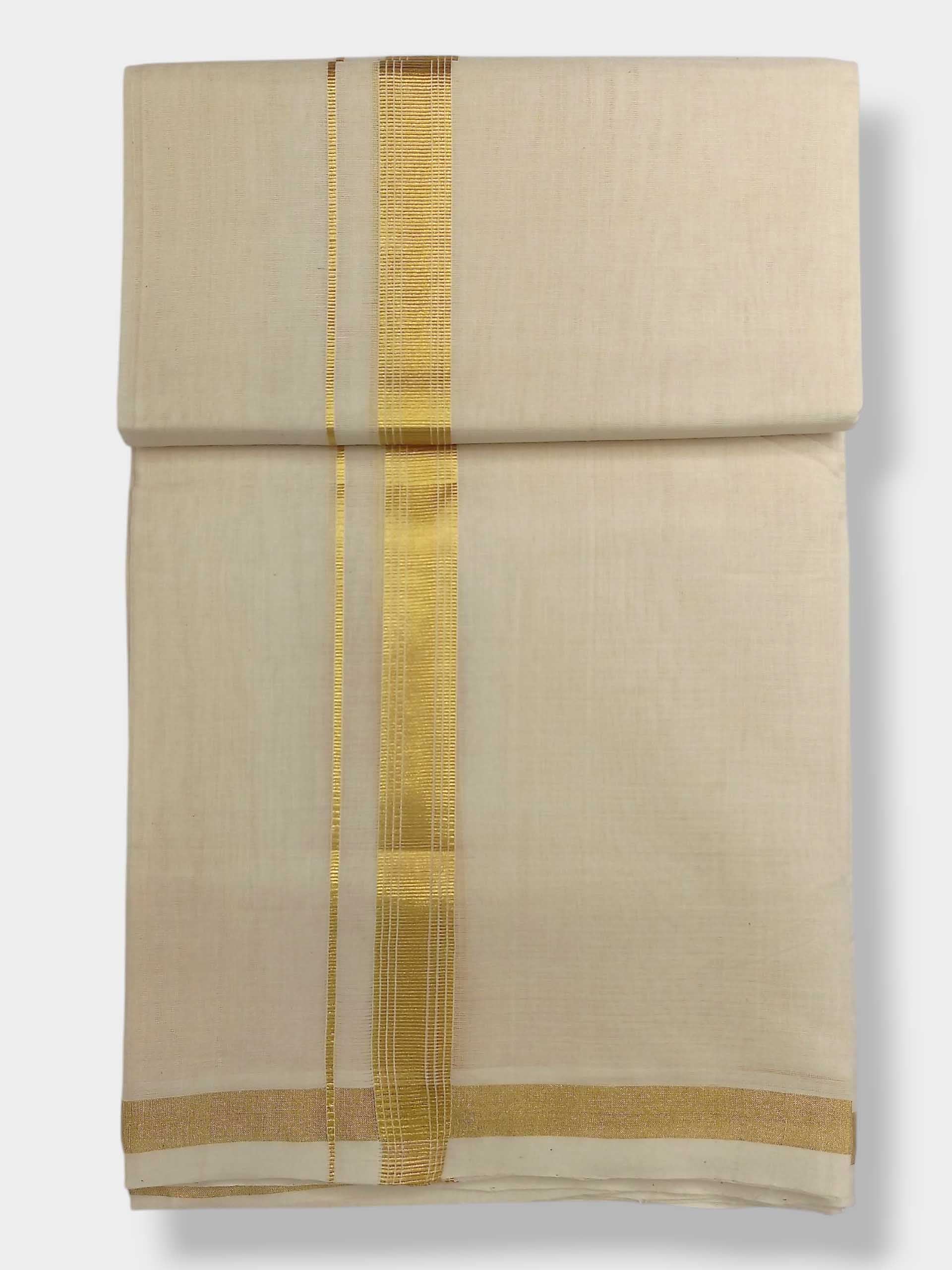 Original Balaramapuram Handloom Kasavu Mundu for Men