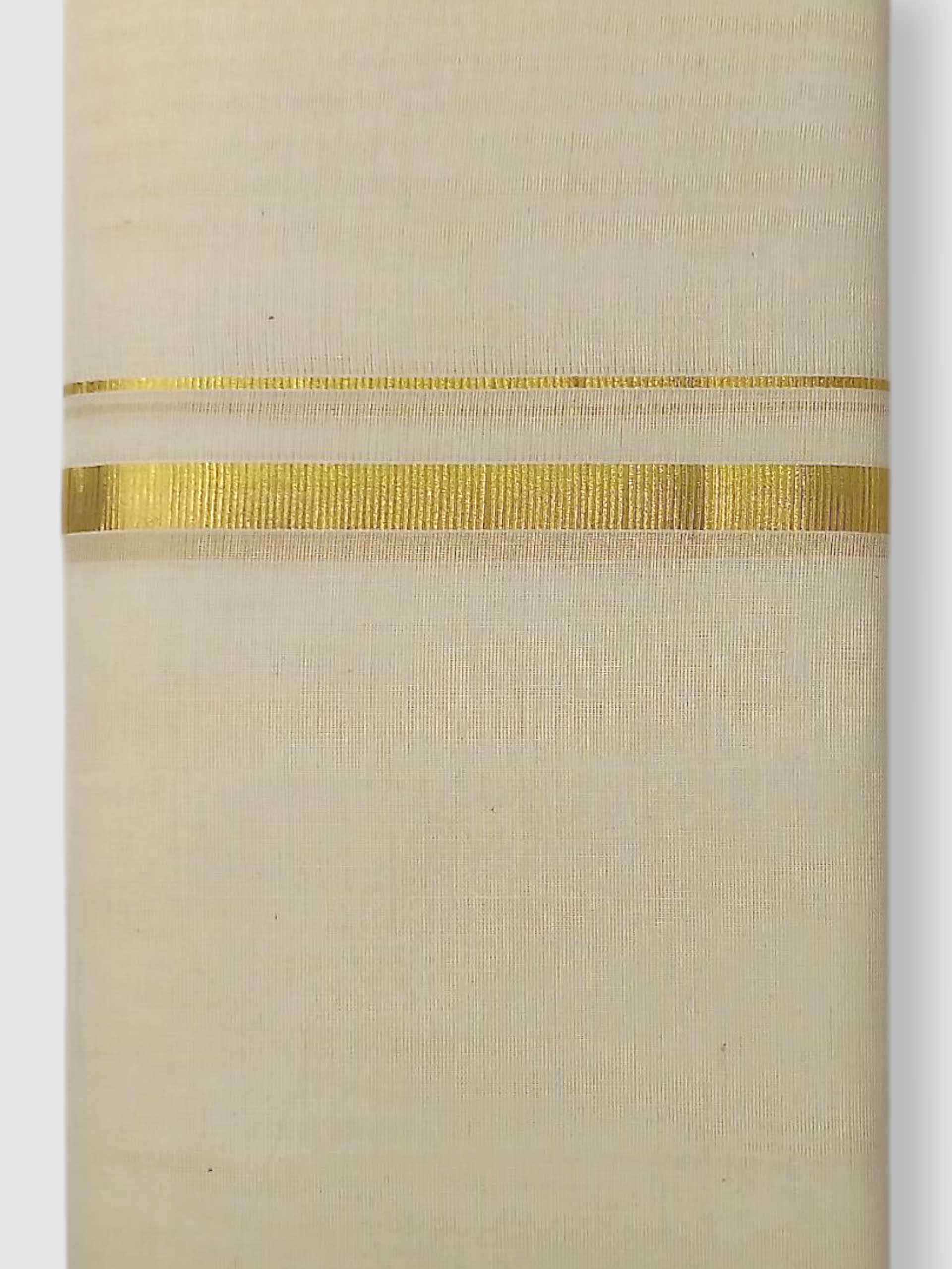 Original Balaramapuram Handloom Kasavu Mundu for Men