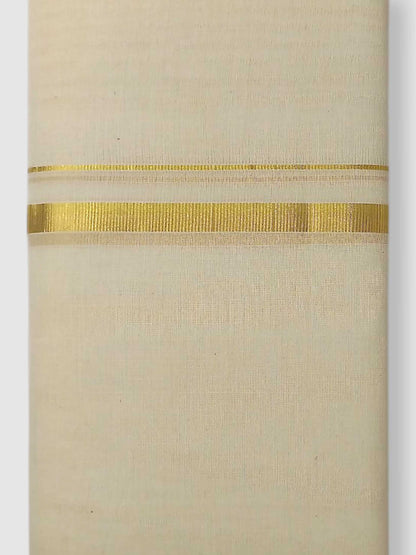 Original Balaramapuram Handloom Kasavu Mundu for Men