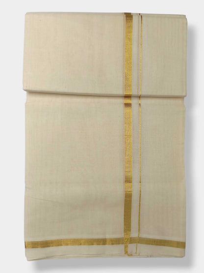 Original Balaramapuram Handloom Kasavu Mundu for Men