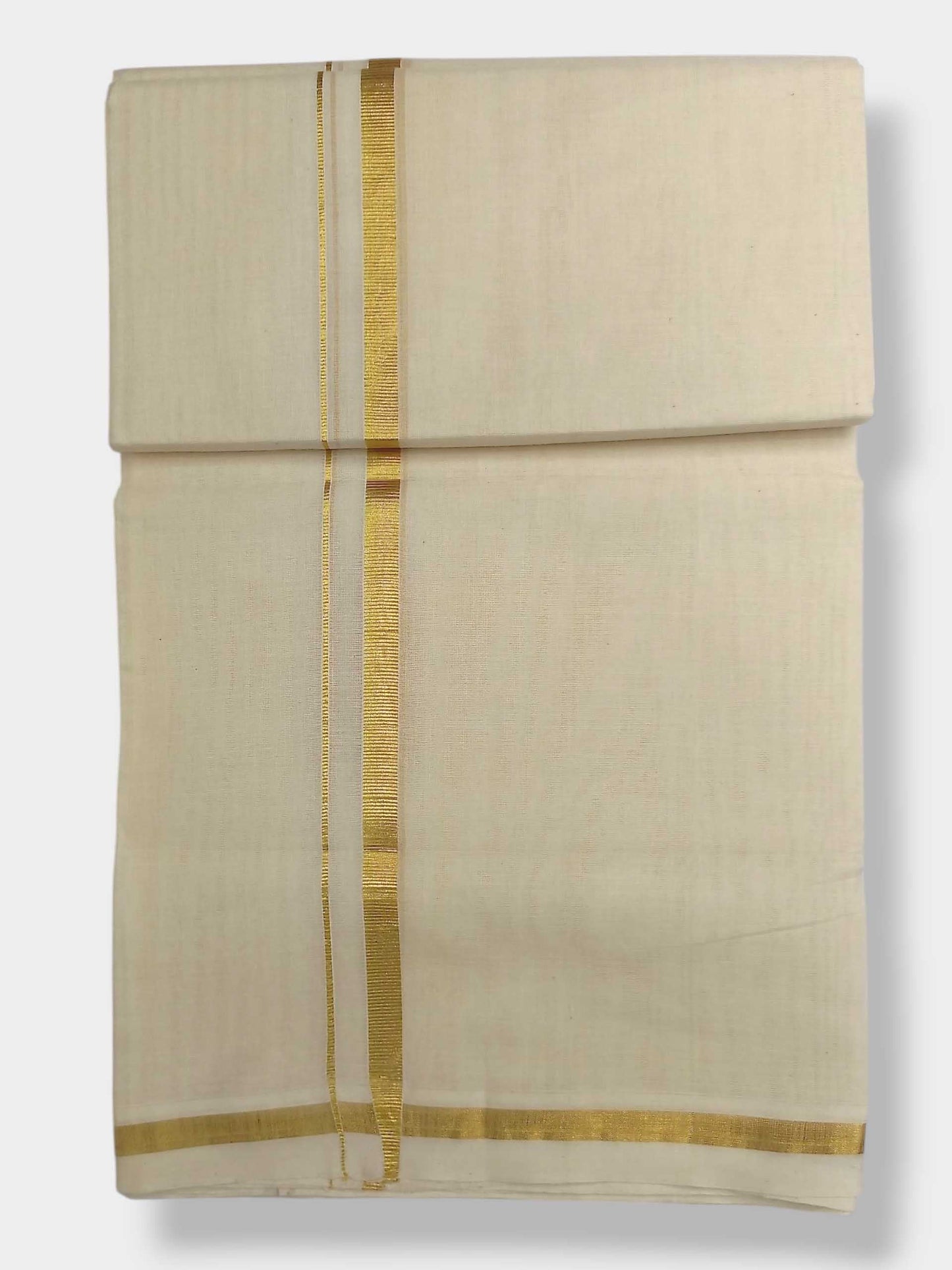 Original Balaramapuram Handloom Kasavu Mundu for Men