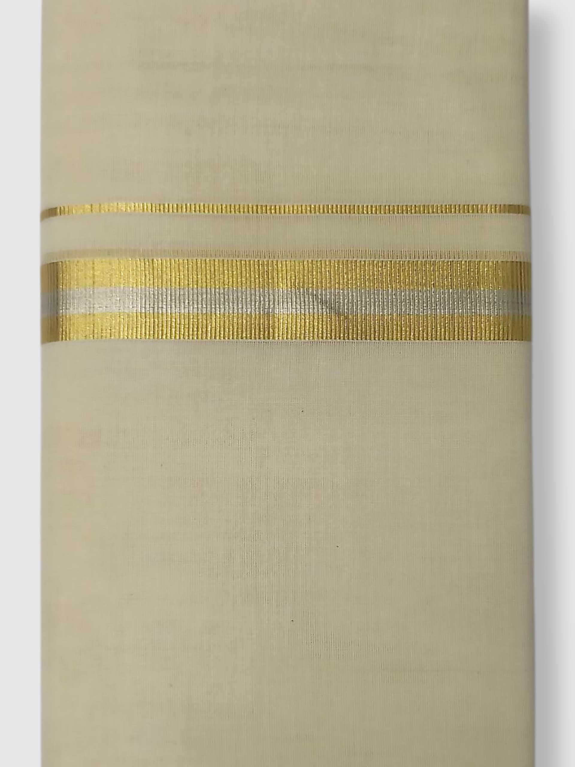 Original Balaramapuram Handloom Kasavu Mundu for Men