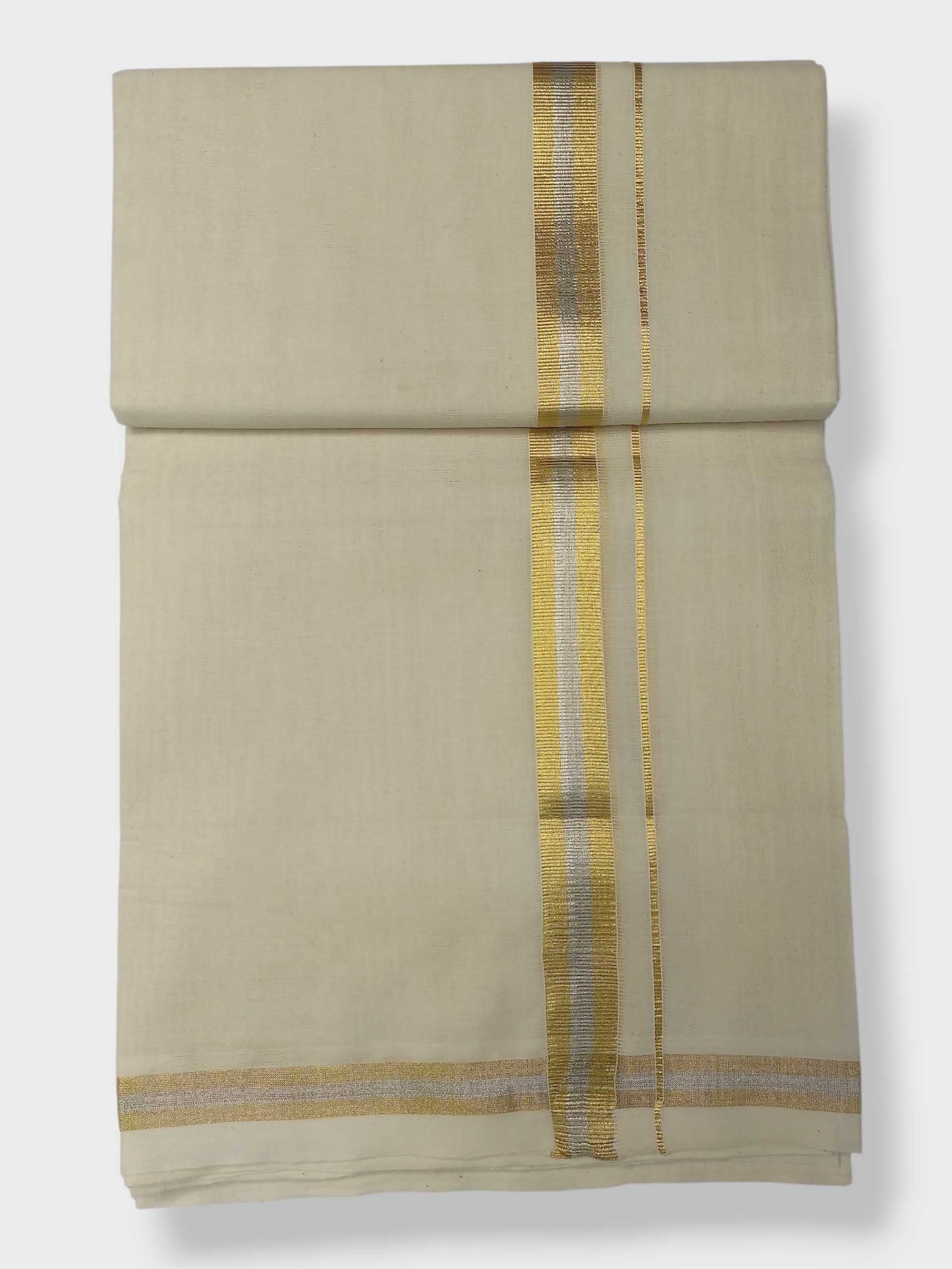 Original Balaramapuram Handloom Kasavu Mundu for Men