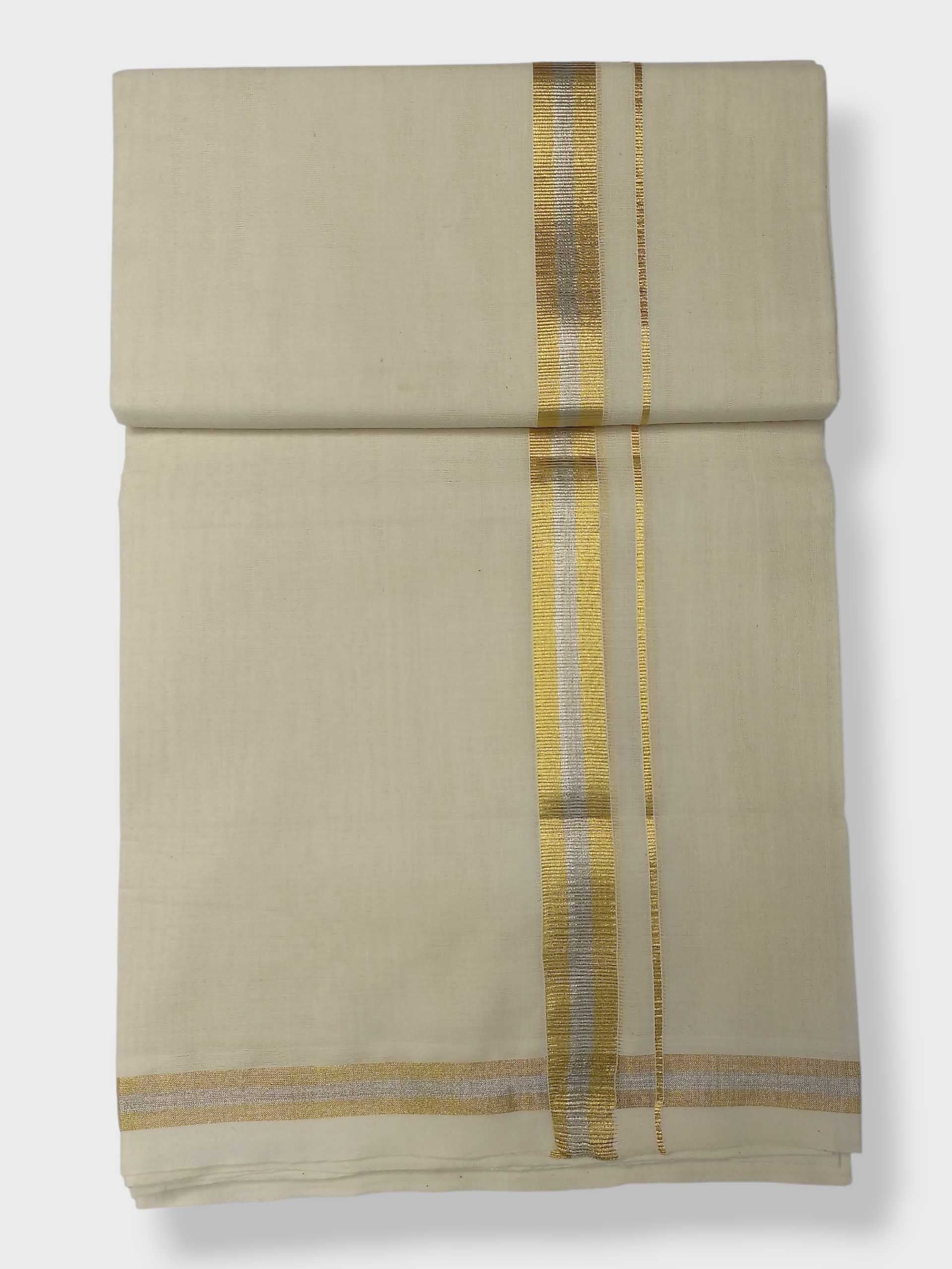 Original Balaramapuram Handloom Kasavu Mundu for Men