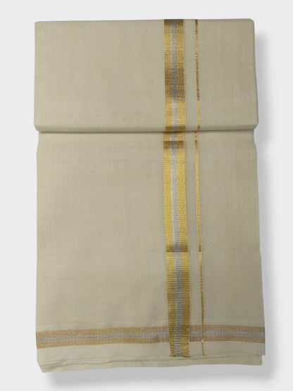 Original Balaramapuram Handloom Kasavu Mundu for Men