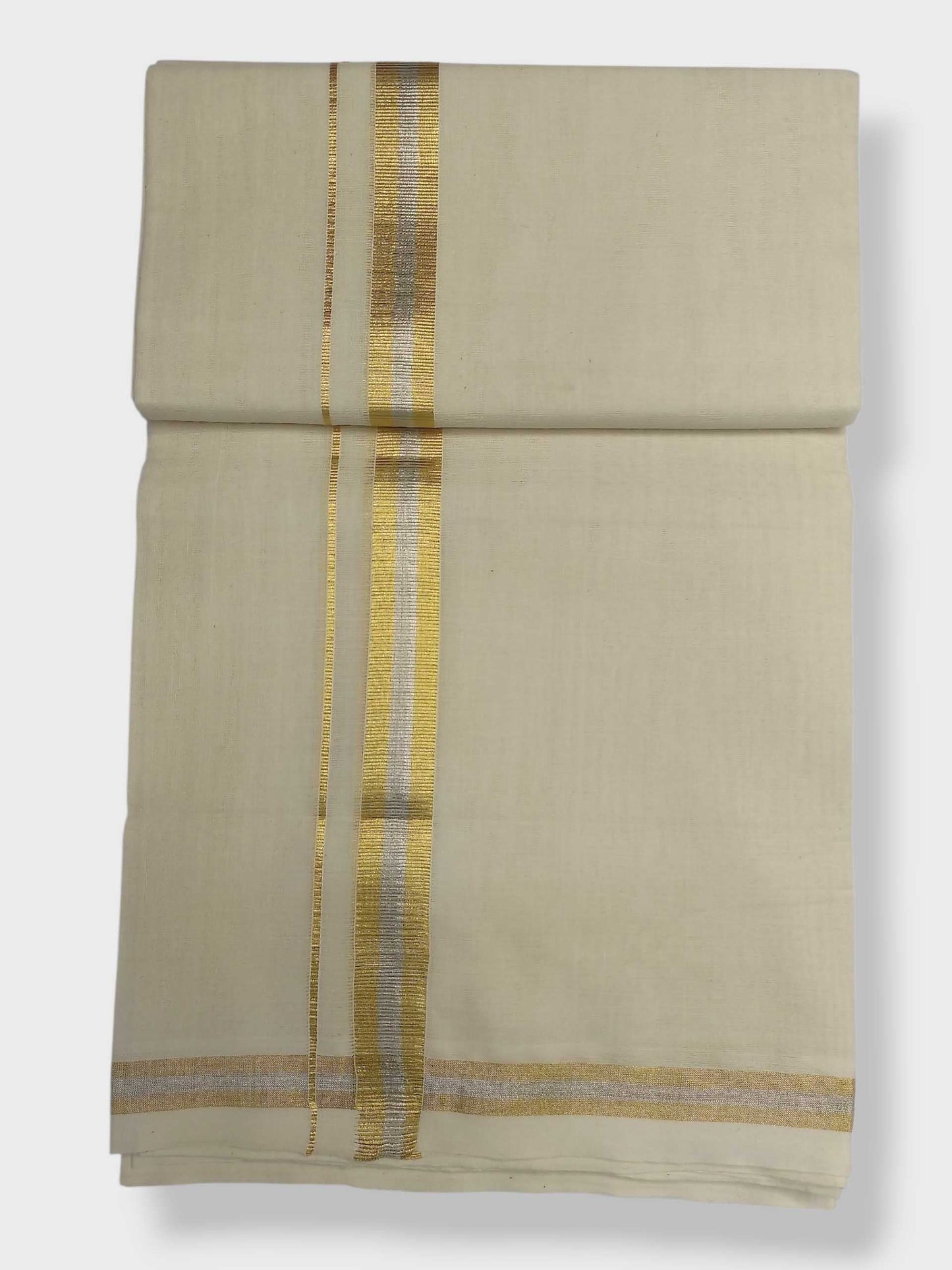 Original Balaramapuram Handloom Kasavu Mundu for Men