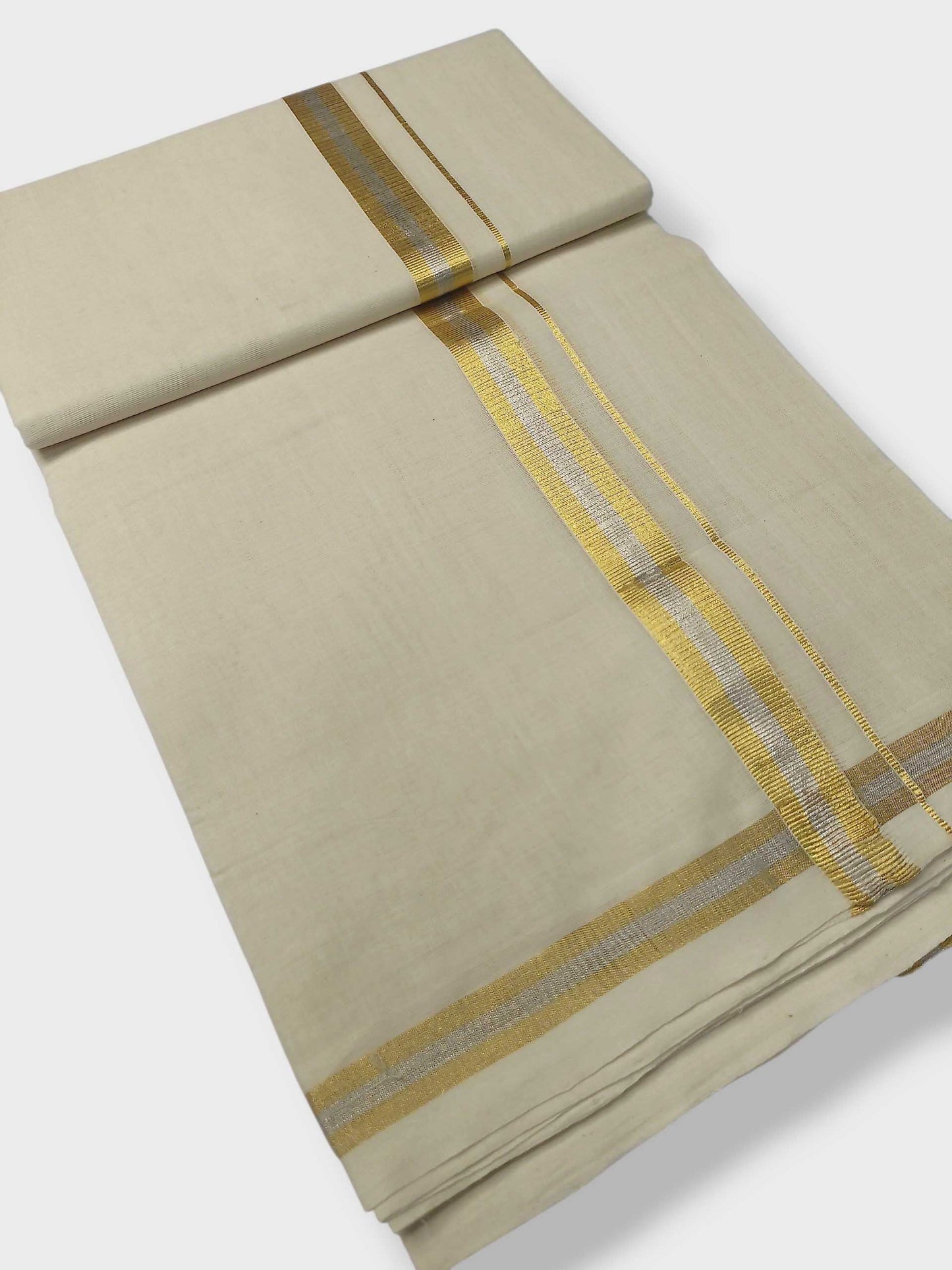 Original Balaramapuram Handloom Kasavu Mundu for Men